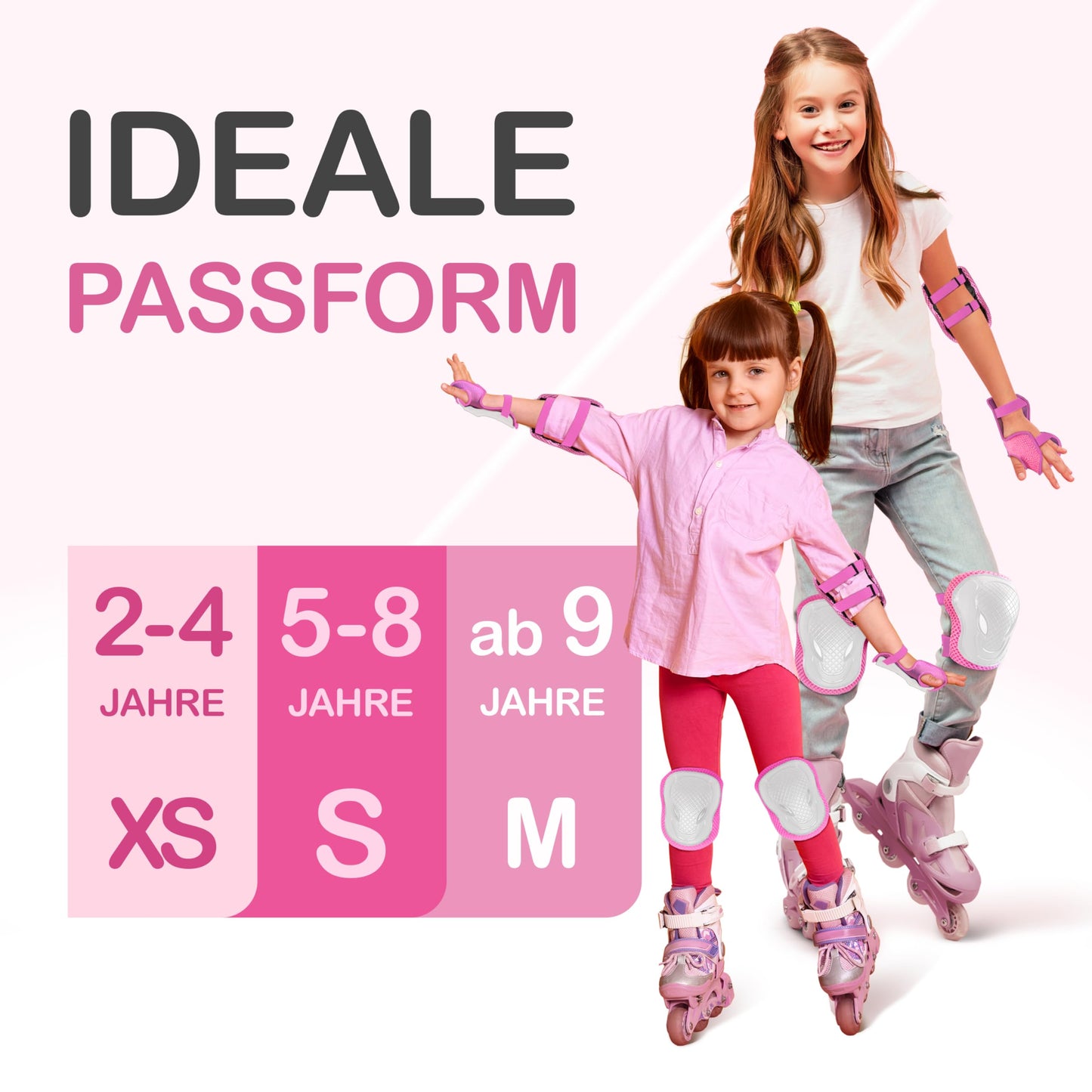 Knee Pads for Kids - For ages 2 and up - Safety tested and comfortable - Durable inline skate pads - Children's protector set - Knee and elbow guards for kids.