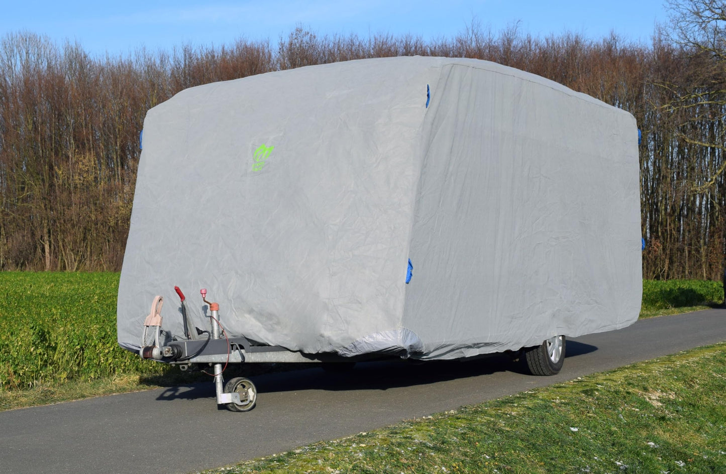 GreenYard® cover for caravans or motorhomes camping cover | Protection against dust and moisture | water repellent and breathable | durable (XXL 730 x 250 x 220 cm)