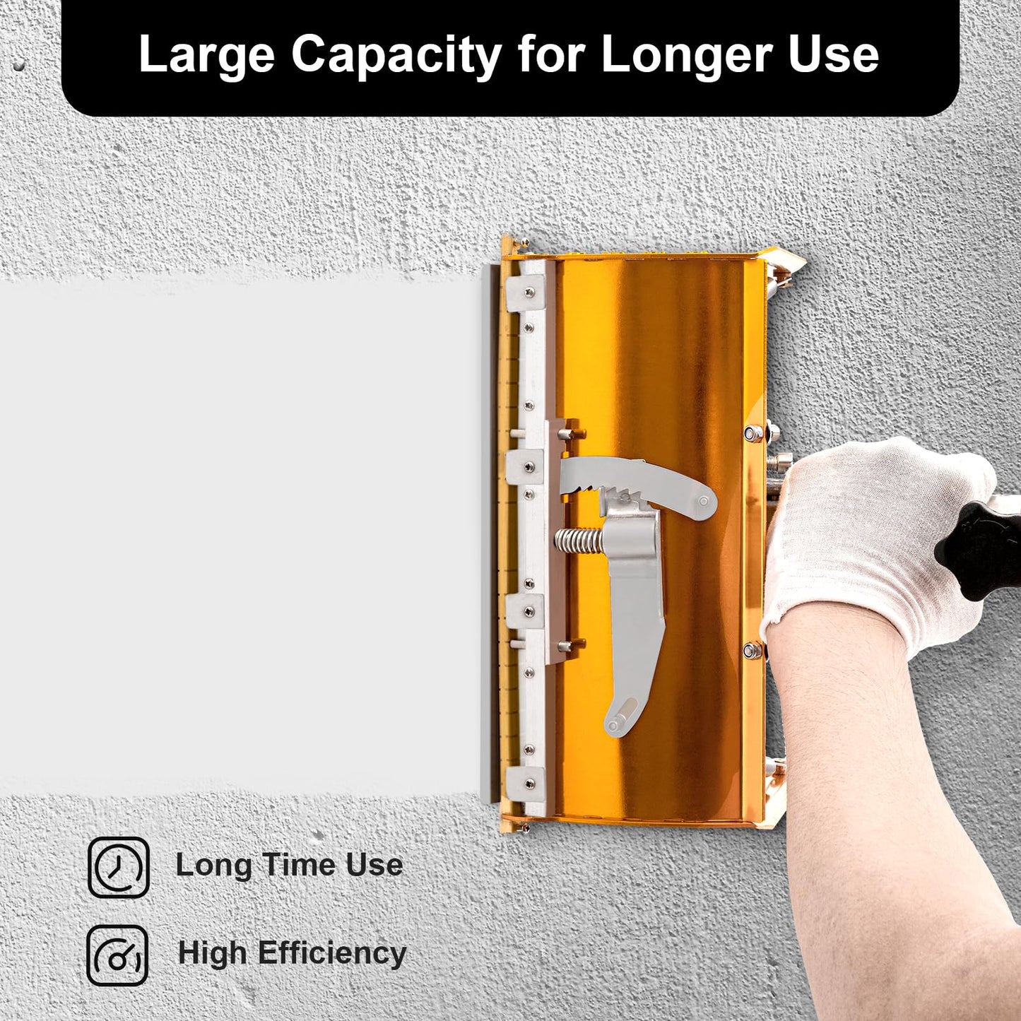 Drywall trowel, drywall flat box, and drywall flat finishing tools with 90-150 cm adjustable handle. Rotates 30° left/right, 90° up/down for wall and ceiling finishing.