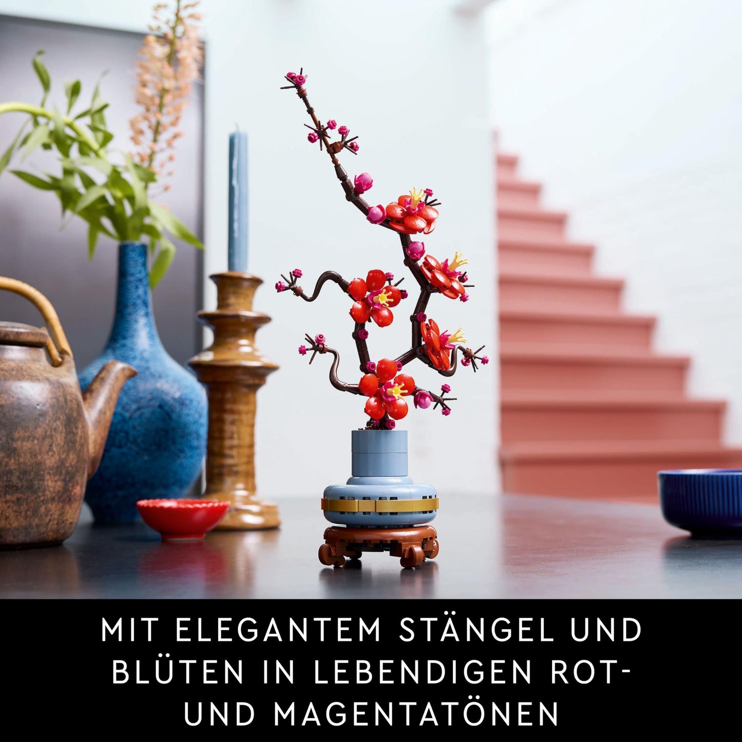 LEGO Botanicals Plum Blossom - Easy-care botanical flower decor from the Botanical Collection - Creative building set for adults - Relaxing activity - Artificial plant for collecting 10369