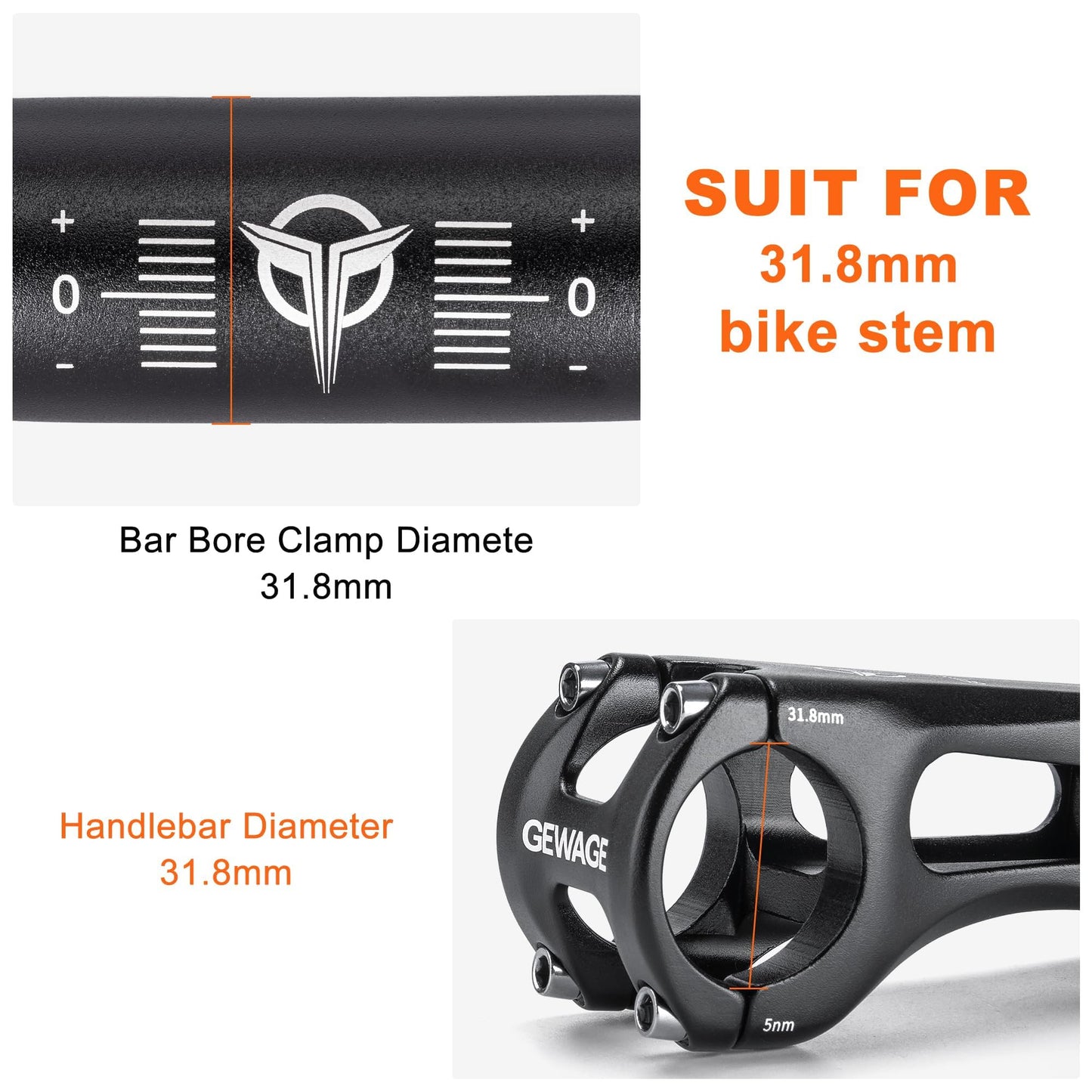 Daring bicycle riser handlebar made of lightweight aluminum alloy, 780mm long, compatible with 31.8 stem, ideal for mountain, road, and hybrid bikes with multiple rise options. (120mm height)