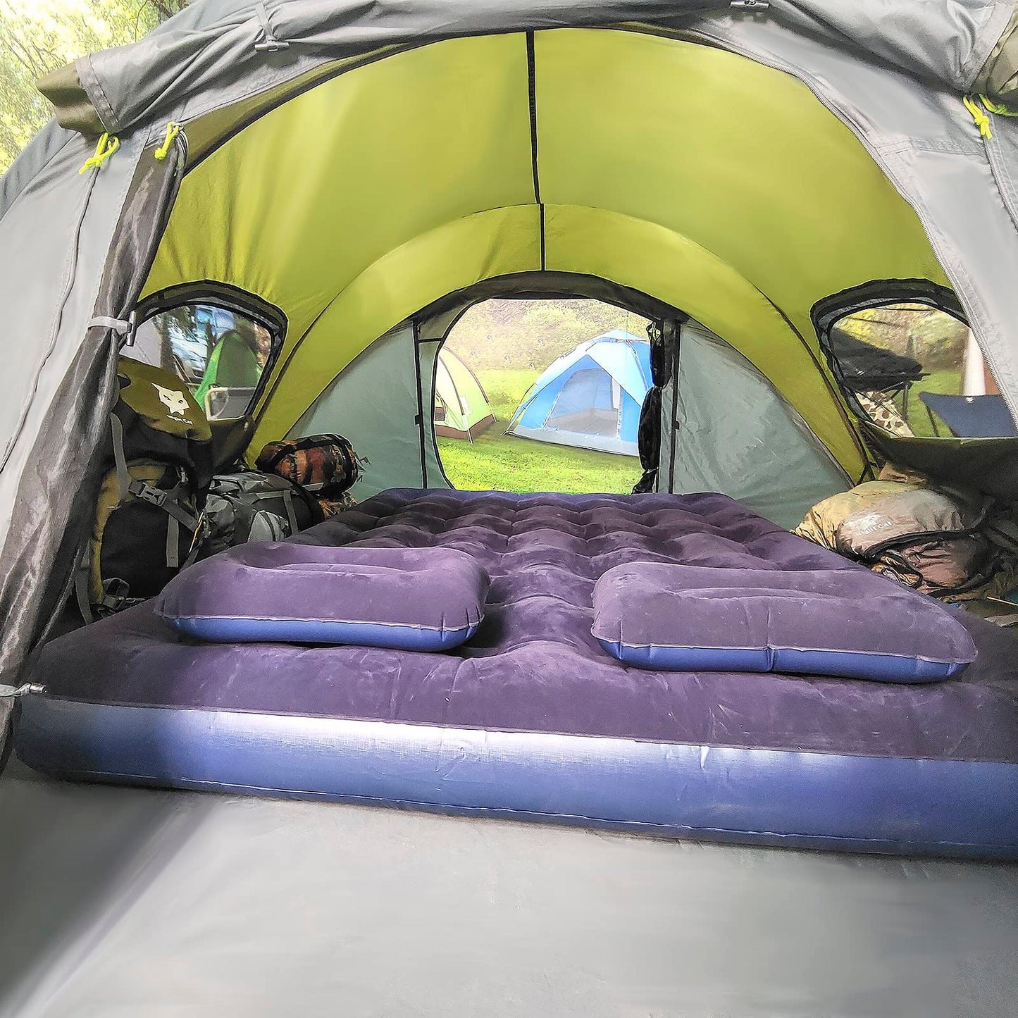 Night Cat 4-Person Waterproof Backpacking Tent: Camping tent for outdoor sports, picnicking, hiking, and traveling.