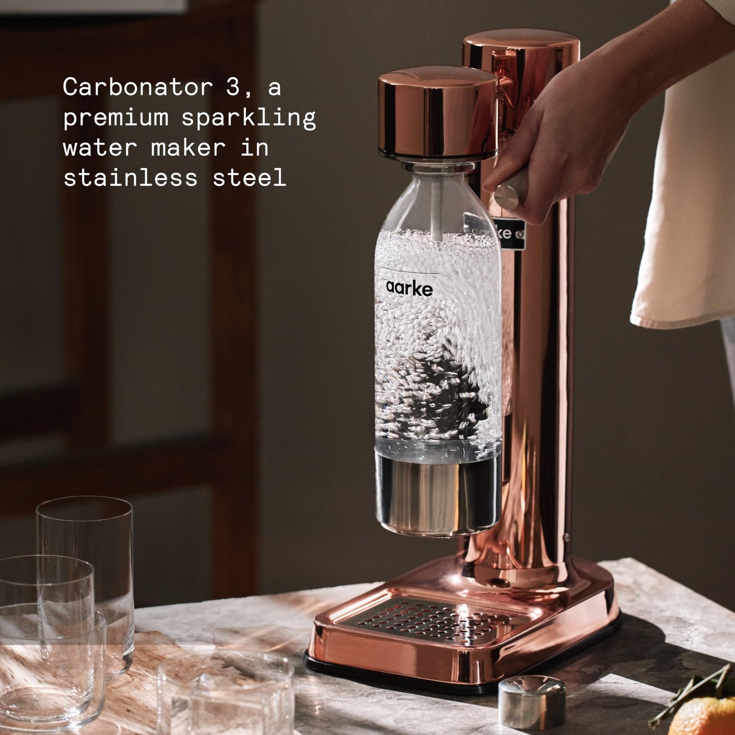 AARKE AAC3 Copper Carbonator Water Carbonator, Copper, Regular