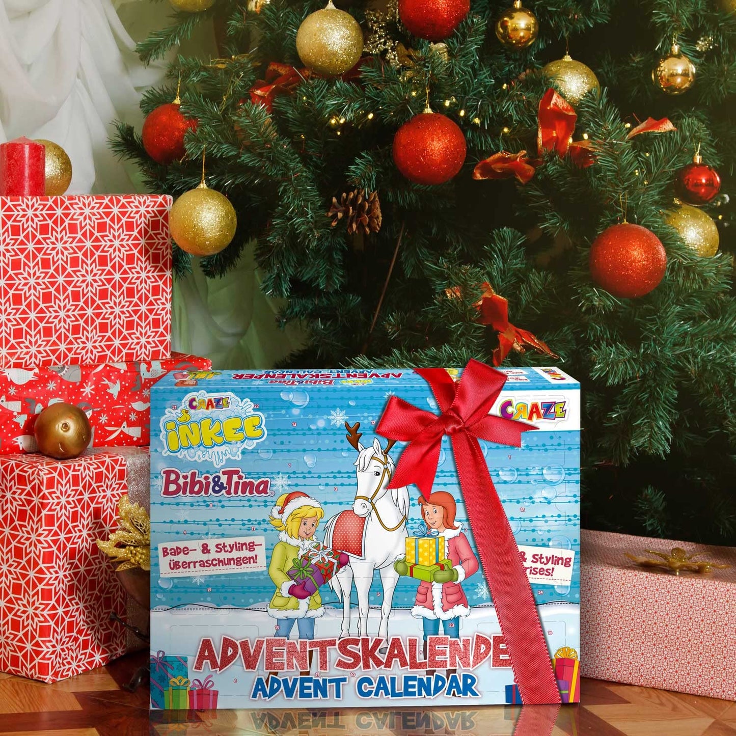 INKEE Bibi & Tina Advent Calendar for Kids - Bath Fun Toy Advent Calendar with Bath Bombs & Beauty Accessories