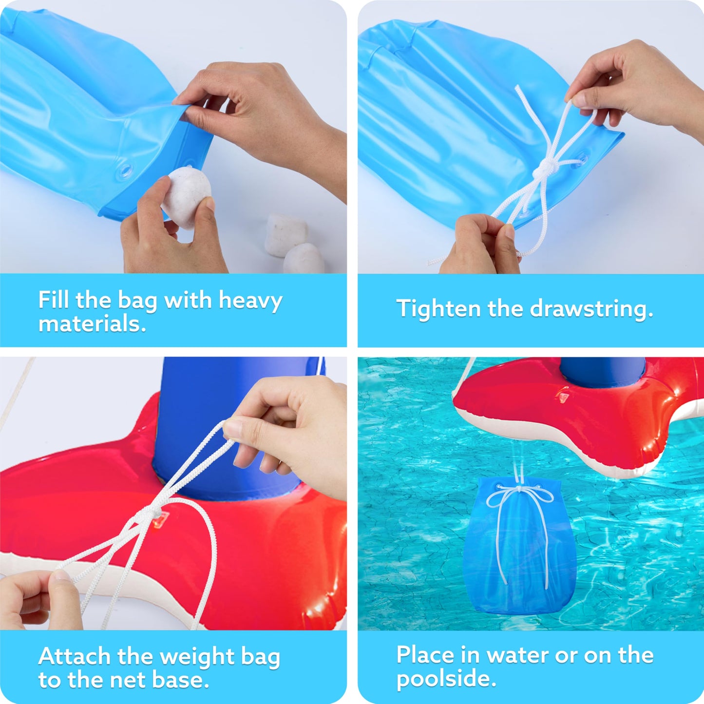JOYIN Inflatable Pool Float Set, Volleyball Net & Basketball Hoops & Balls for Kids and Adults, Water Ball Game Pool Toy Volleyball Basketball Pool Toy, Water Sports Summer Toy