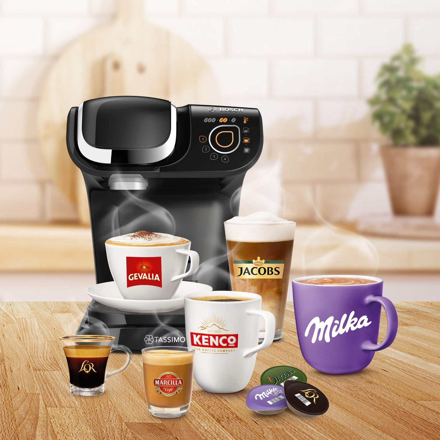 Tassimo My Way 2 capsule machine TAS6502 with water filter, over 70 drinks, drink personalization, coffee variety, easy preparation, 1,500 watts, black.