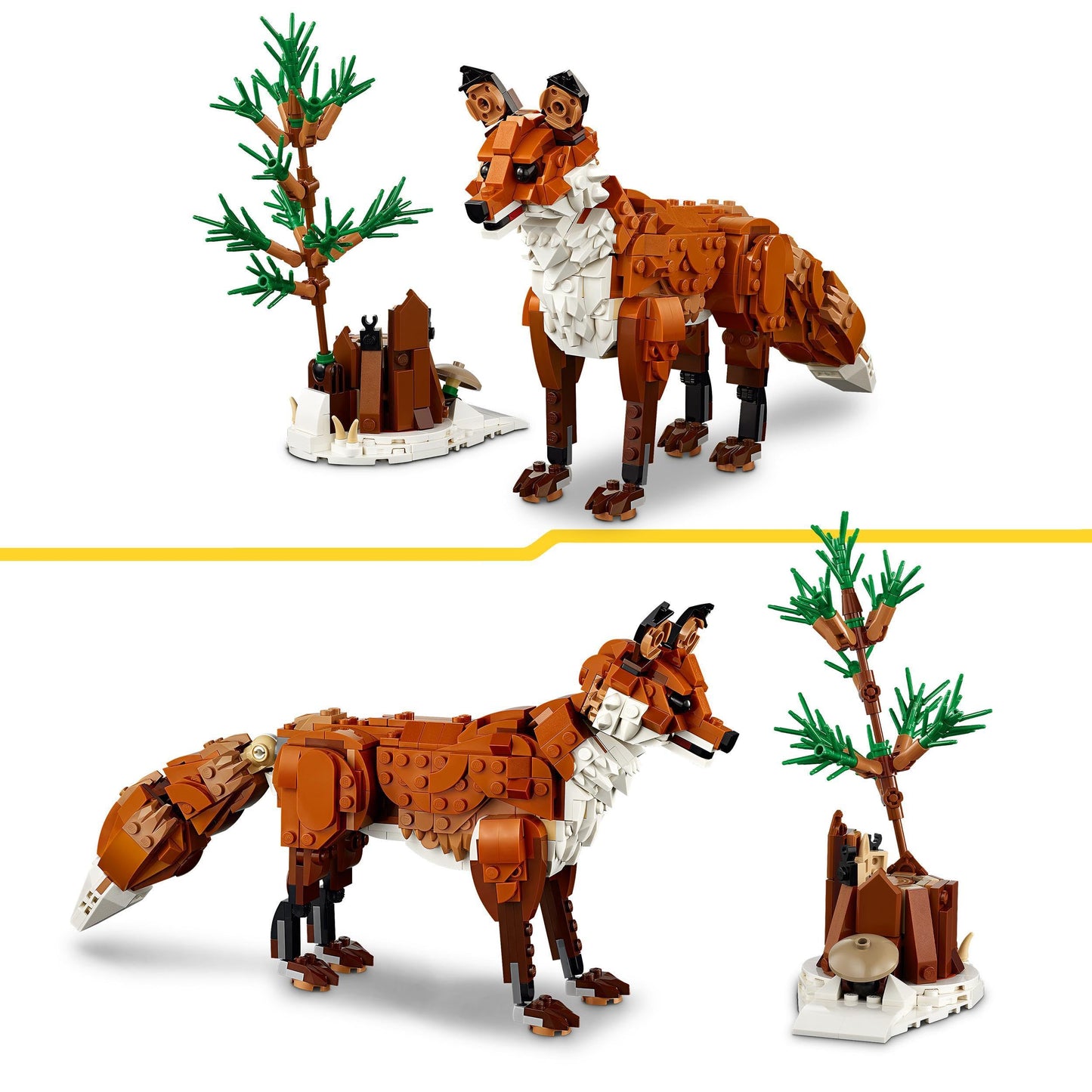 LEGO Creator Forest Animals: Red Fox, set with Fox & 31129 Creator Majestic Tiger, Panda or Fish