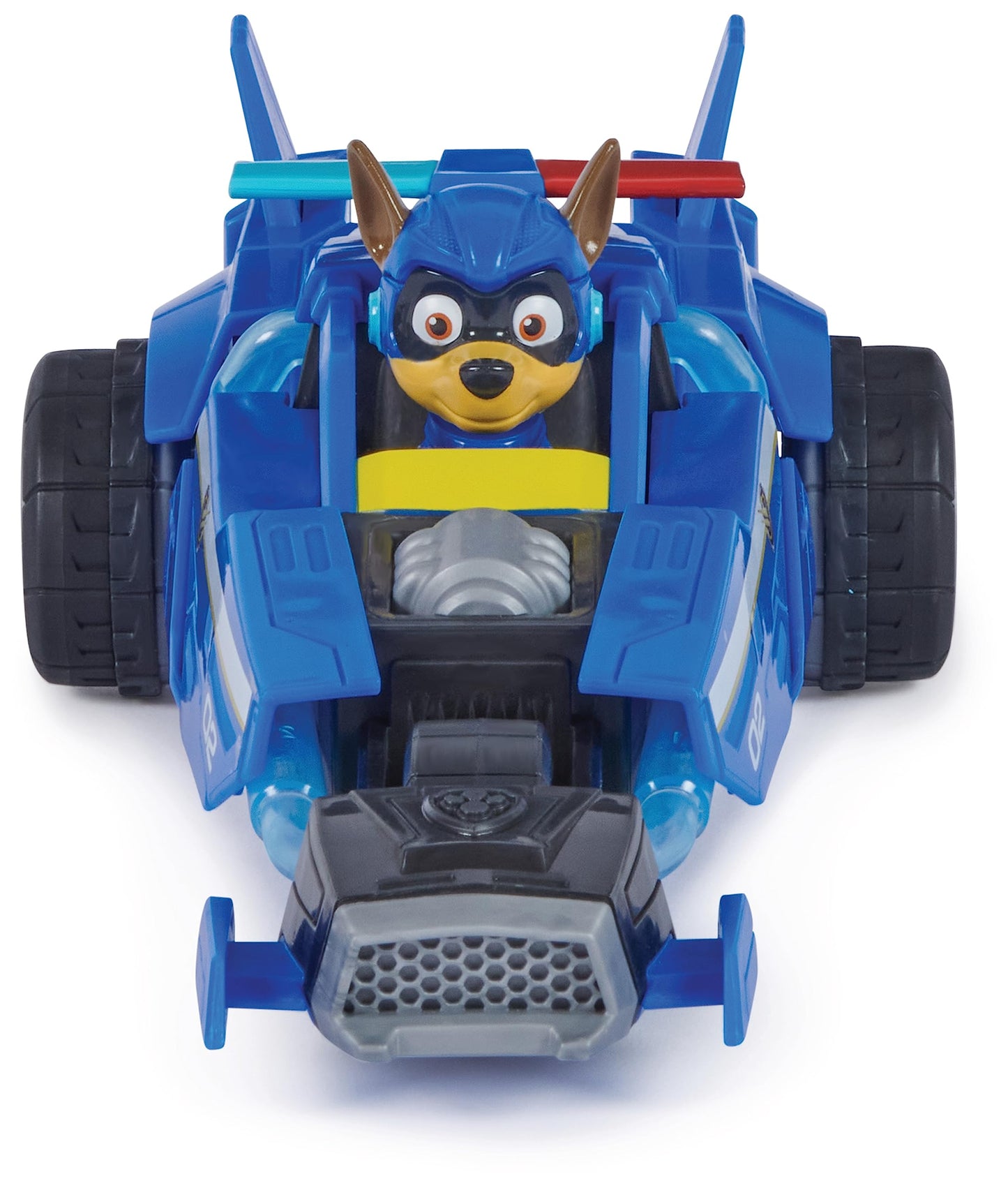 PAW Patrol: The Mighty Movie, RC Police Car with Chase in the driver's seat, remote-controlled, suitable for kids 3 years and up.