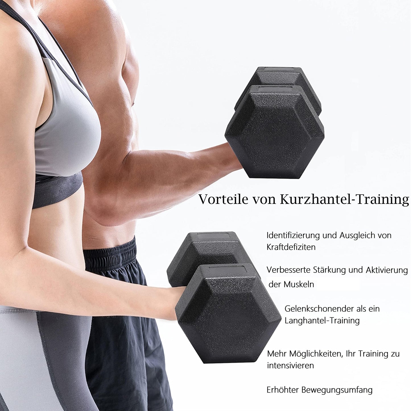 Yaheetech Dumbbells Set of 2 for strength training or home use. Dumbbell Set 2 pieces 2x6 kg Fitness 2-pack.