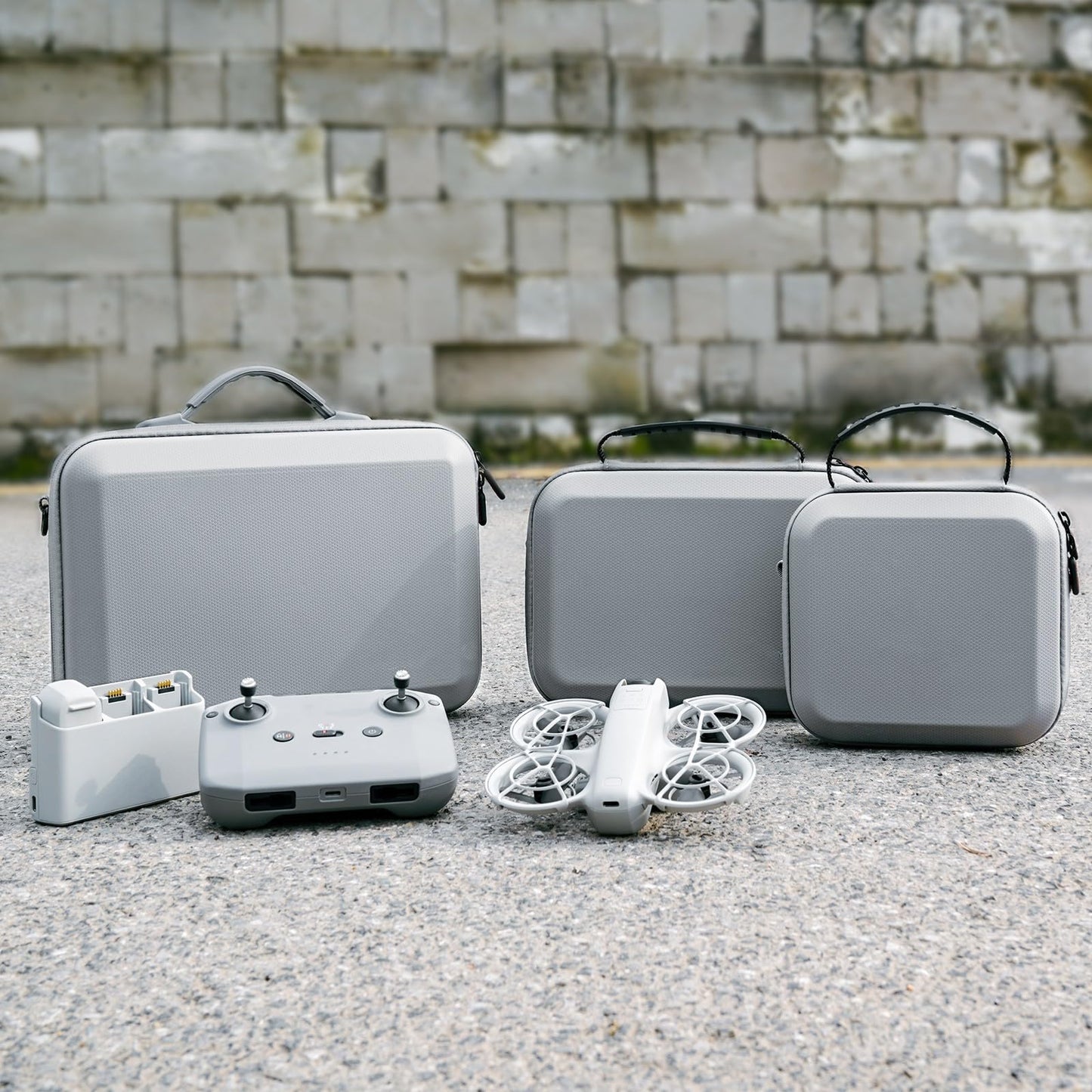 Uvafly Neo carrying case, portable storage bag, portable PU travel bag for DJI Neo Fly More Combo drone and RC-N3 remote control accessories.