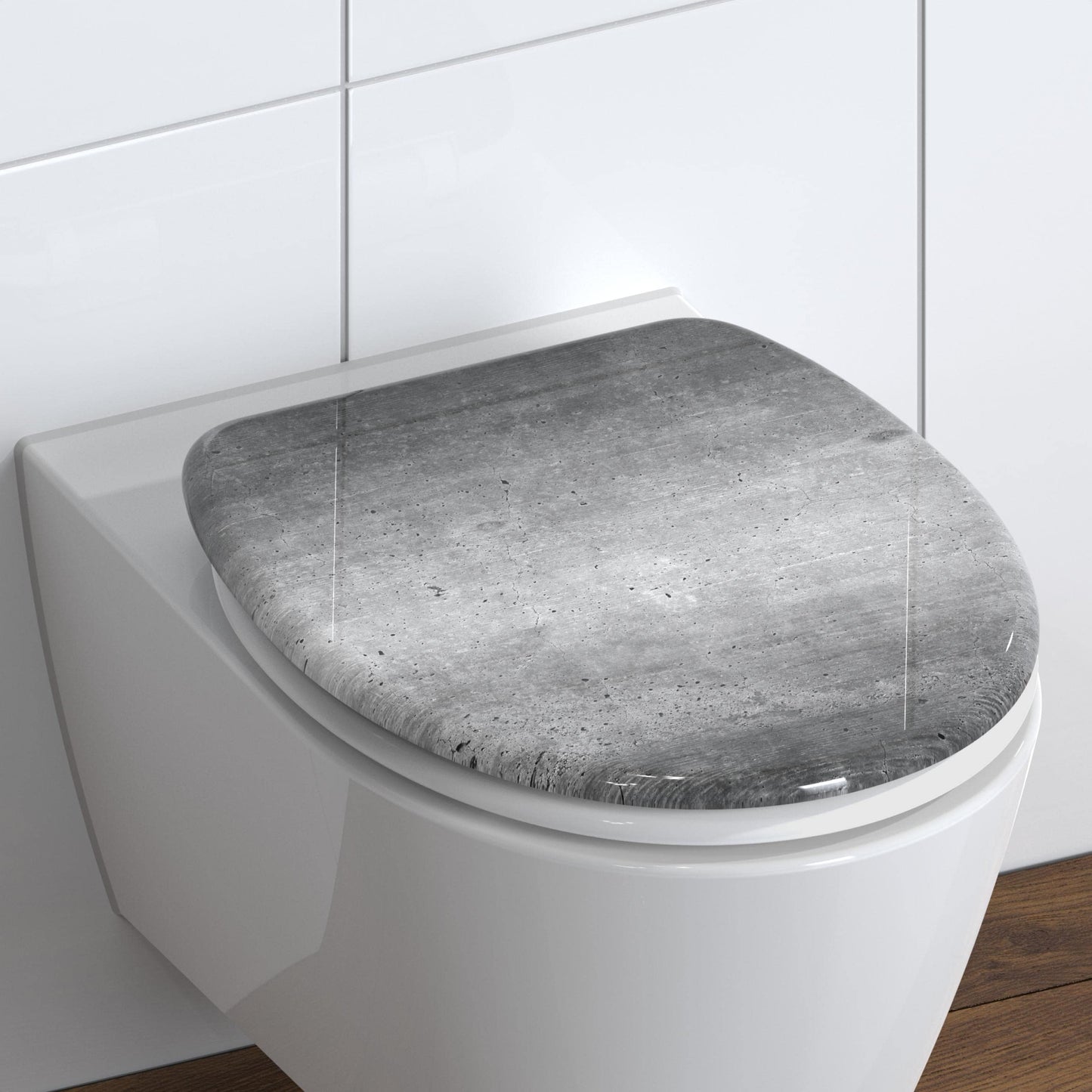 INDUSTRIAL toilet seat with soft close mechanism made of duroplast material, high-quality toilet lid with a weight capacity of 175kg, seat with design, toilet cover for toilet, toilet seat with pattern.