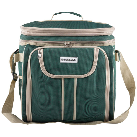 anndora picnic bag green beige cooler bag incl. accessories for 4 people 29 pieces