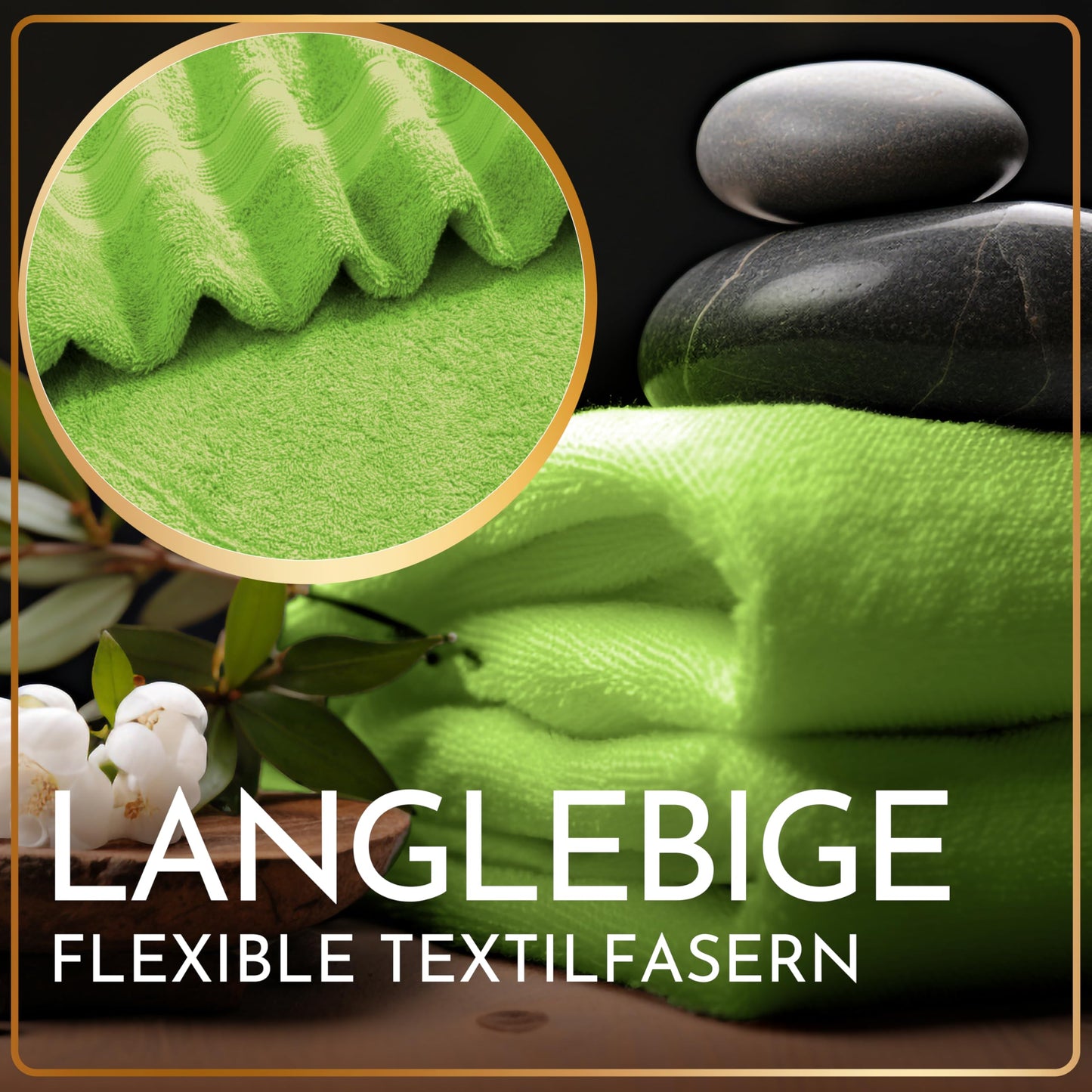 NatureMark Sauna Towel/Bath Towel - Premium Quality 80x200cm - Sauna towel 100% cotton - Color: Apple Green