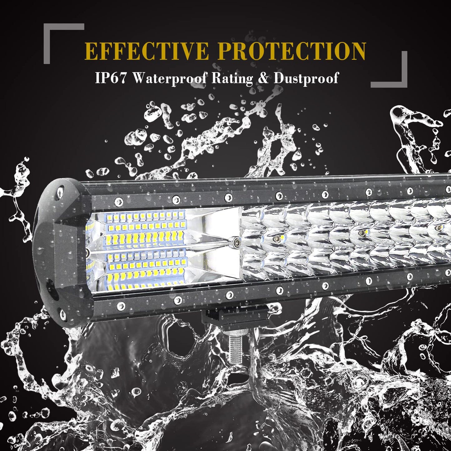 SKYWORLD 23 Inch 58 cm 324W Led Work Light Bar, Led Light Strip Automotive With 12V Wiring Harness, Strong Magnet Mounts for SUV Offroad ATV UTE Tractor Truck Car 4x4 Vehicles, 6000K White