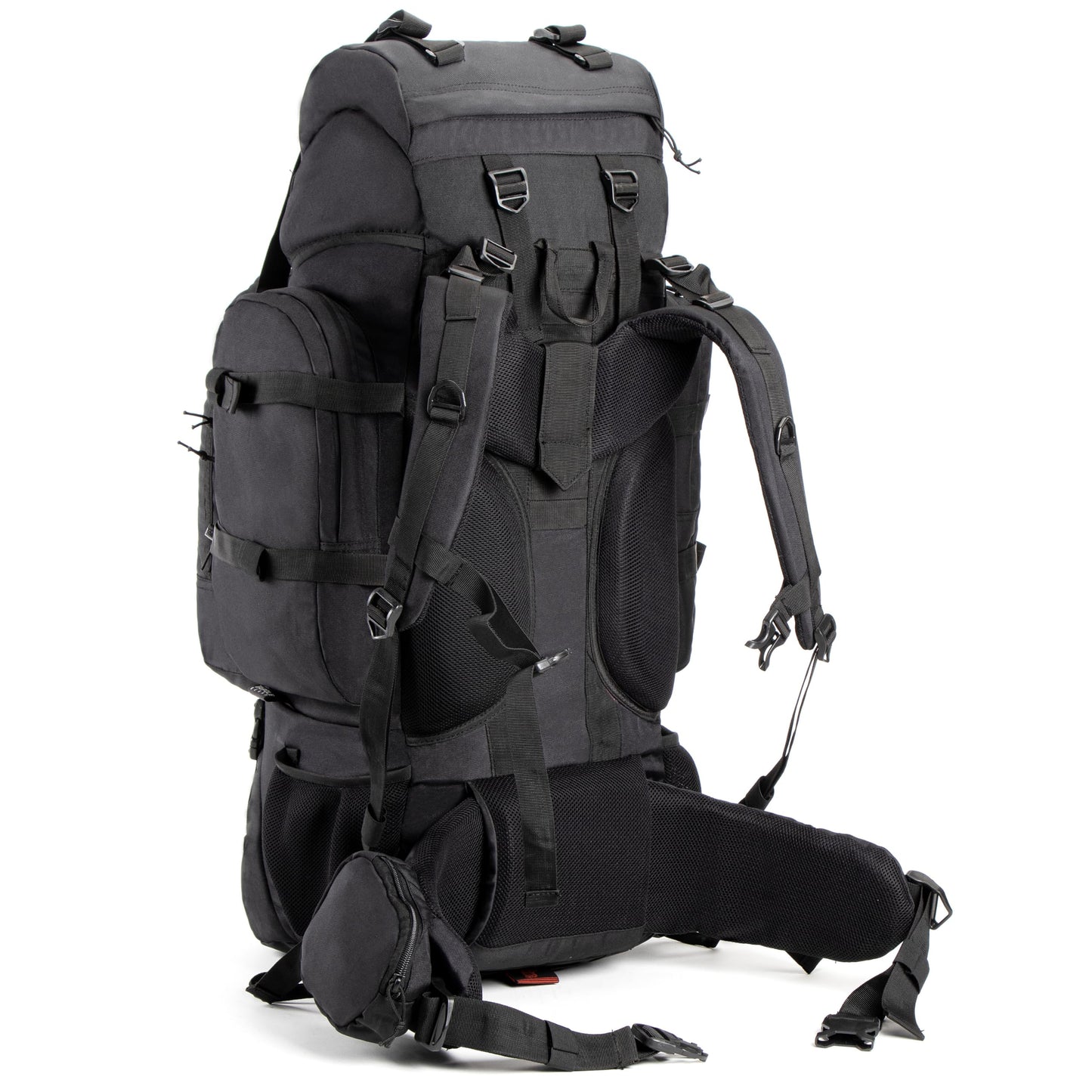 Tripole backpack Colonel 95 liters with detachable daypack - hiking, trekking, traveling, camping, waterproof, with breathable back panel, black.