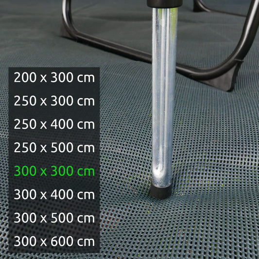 your GEAR Outdoor Soft Carpet - 8 sizes from 200x300 to 300x600 cm - soft awning carpet, tent carpet, camping carpet, incl. clips, pegs, and carrying bag, can be cut to size, 3x3