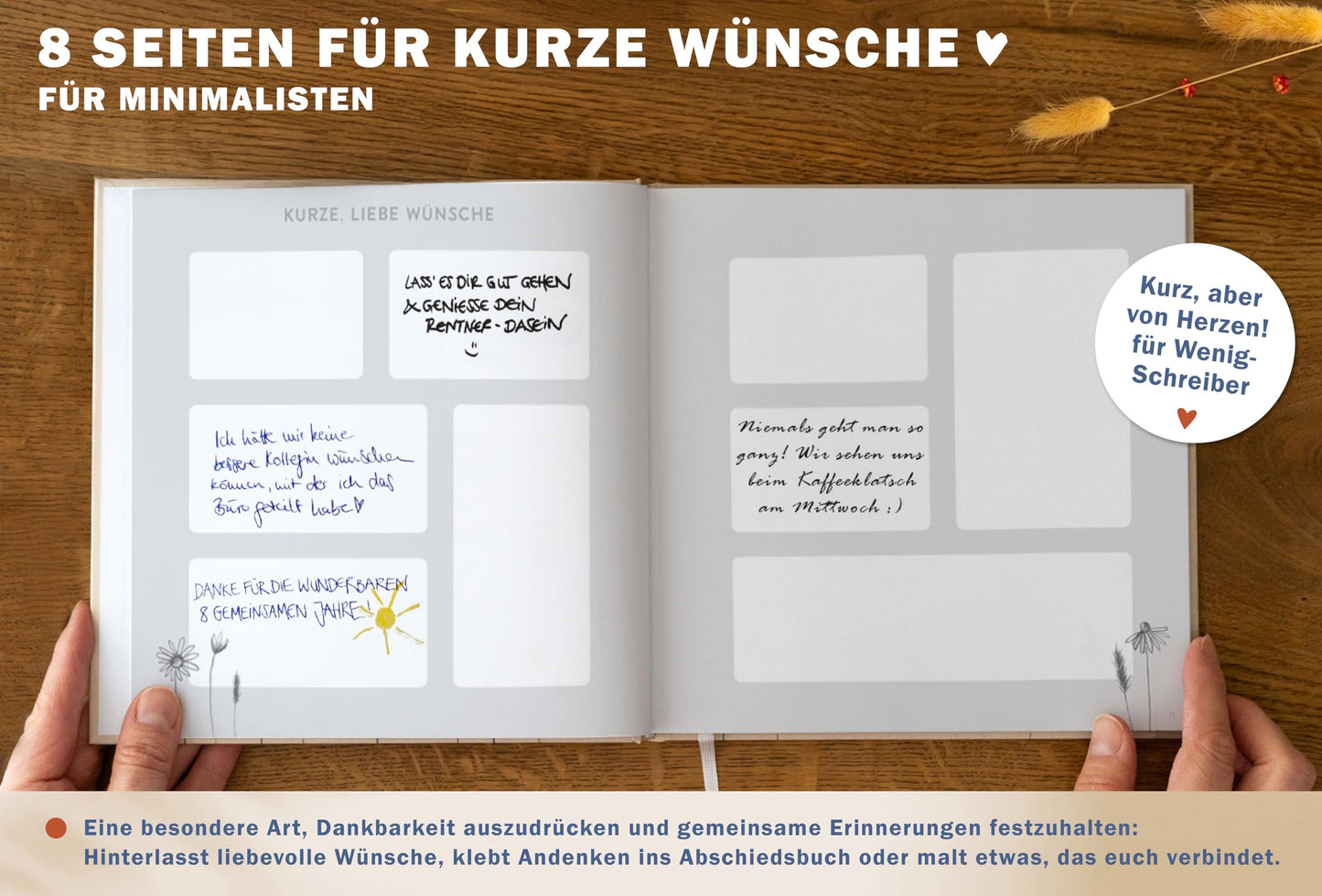 Farewell book for colleagues, teachers, friends - It was nice with you! - Entry book for free design as a farewell gift, 92 pages, Hardcover in Cream Beige, 120g FSC paper, climate neutral