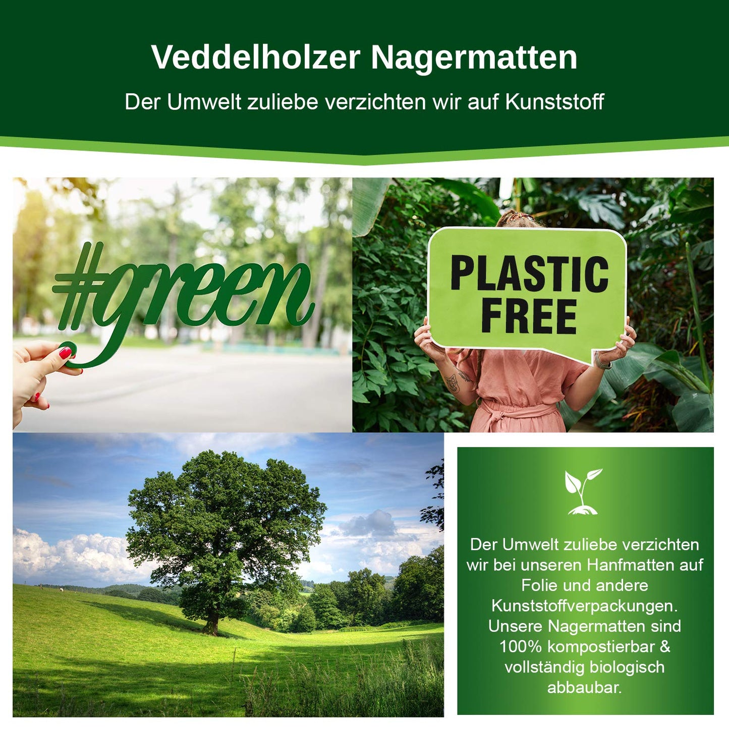 Veddelholzer 3 hemp mats for rodent rabbit cages & enclosures of guinea pigs hamsters Rodent carpet made of hemp as an accessory cages hideaways & sleeping areas for small animals rabbit hutch bunny hutch