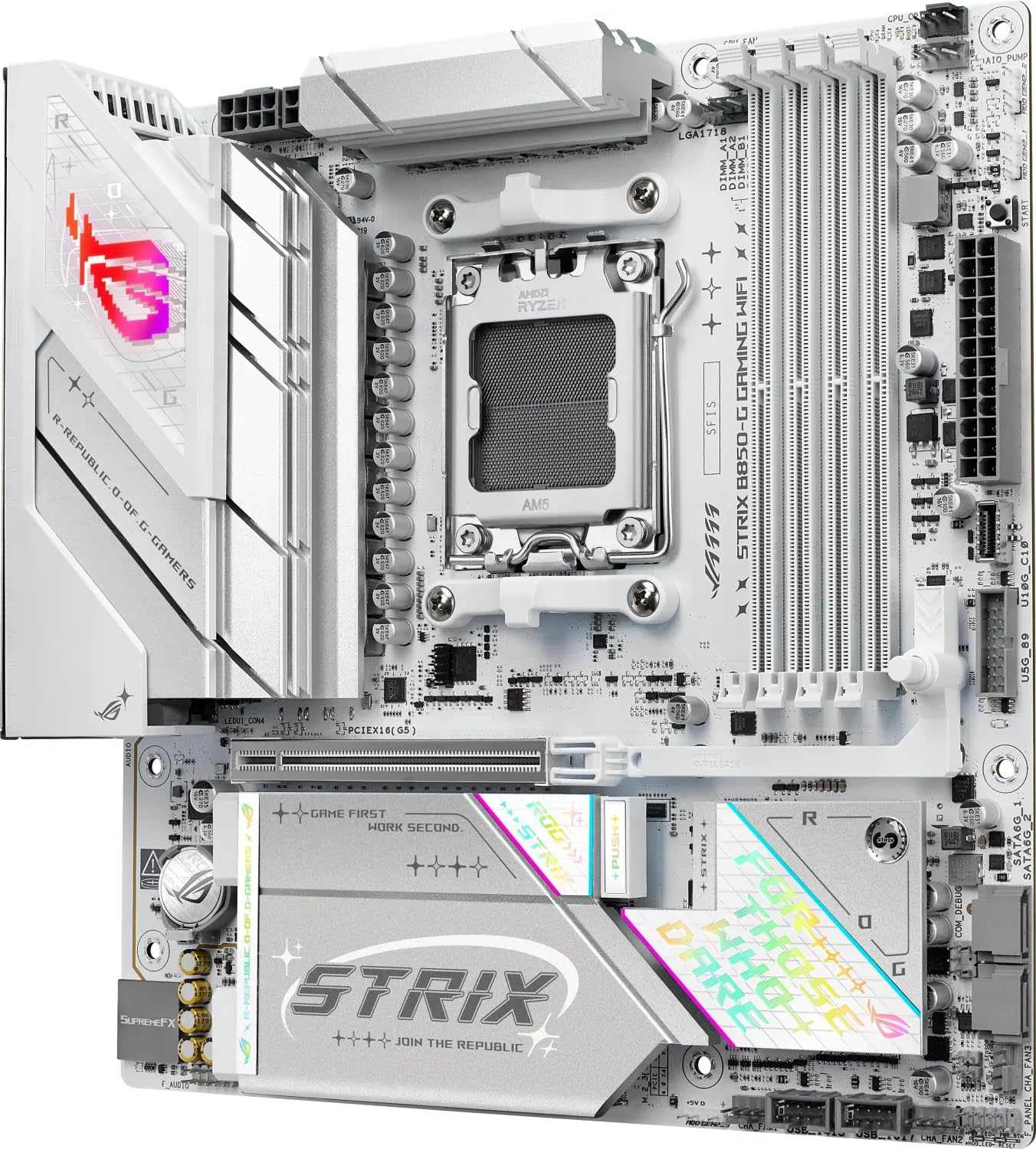 ASUS ROG Strix B850-G Gaming WiFi motherboard for AMD AM5 socket (mATX, DDR5 memory, 4X M.2, PCIe 5.0, WiFi 7, Aura Sync)