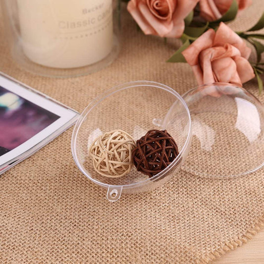 Acrylic balls 20 pieces Christmas ball clear DIY transparent ornament for seasonal decor, wedding decor, Christmas tree hanging ball (10 cm)