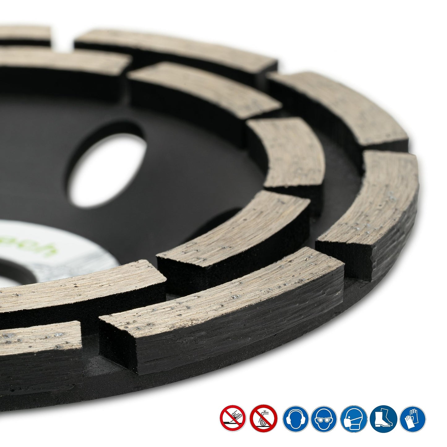 2x Professional Diamond Grinding Cup Wheel 125mm for concrete, stone, tile adhesive, and more. - Concrete Grinding Disc 125mm for angle grinder | rendech® brand quality