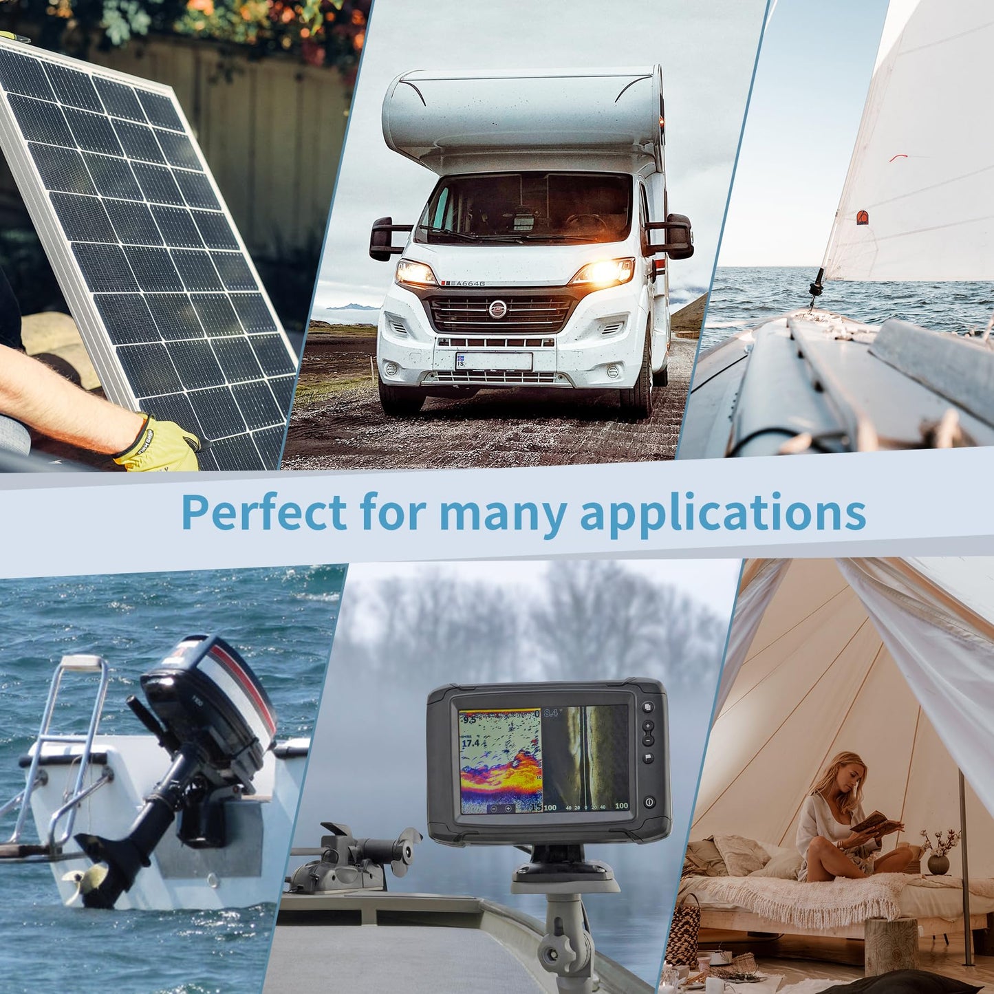 KEPWORTH LiFePO4 50Ah 12V battery, lithium ion battery with 50A BMS, max. 15000 cycles, perfect replacement for lead-acid for RVs, solar systems, boats, solar panel kits, camping.
