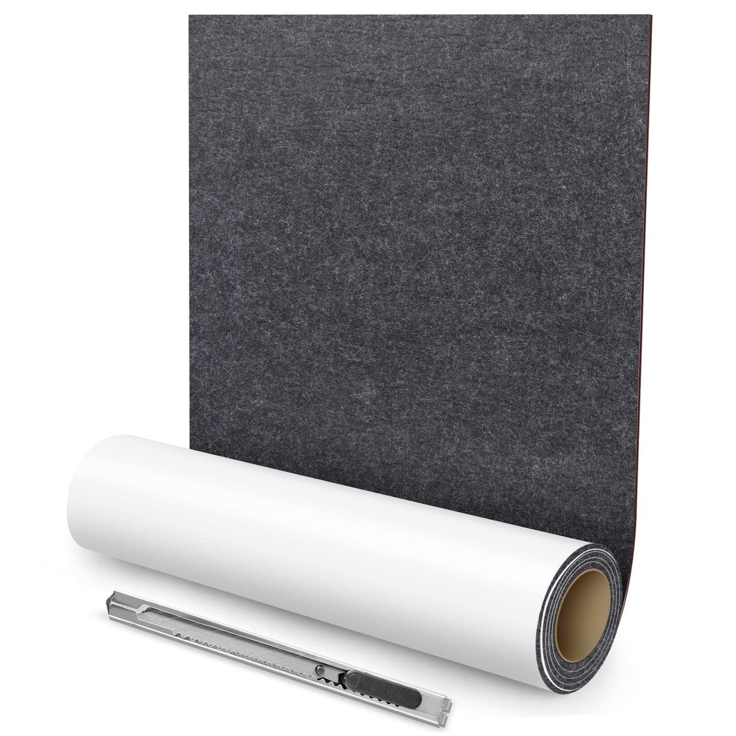 Self-adhesive felt gliders, 60x150 cm felt, furniture glider felt pads, Black-gray multipurpose adhesive glider mat tape, Strong felt adhesive tape for couch, table legs, chair furniture feet