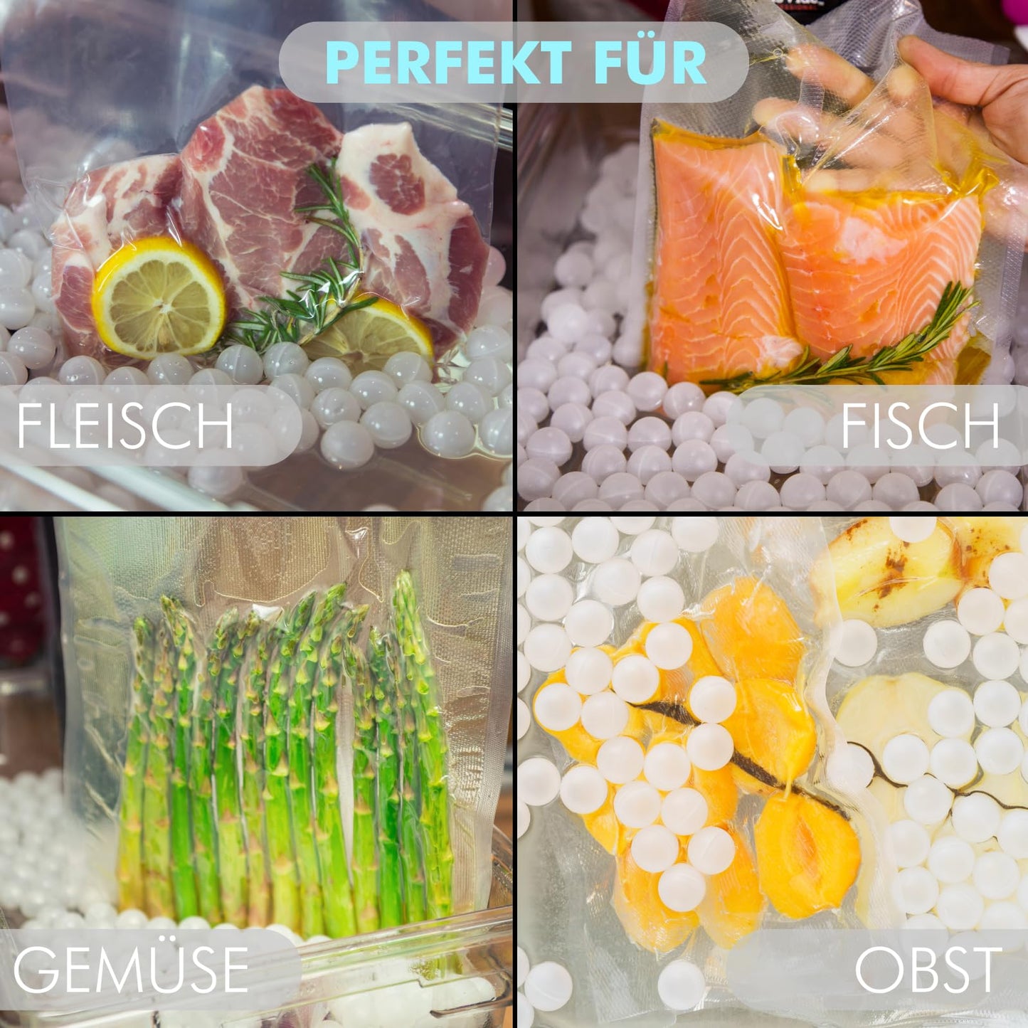 Yayago Sous-Vide Insulation Balls 250 Pieces I Insulation Ball Set BPA-free incl. Bag I For Sous Vide Cooker & Water Bath I Sous-Vide Balls for consistent temperature in cooking process I Ideal cooking accessory