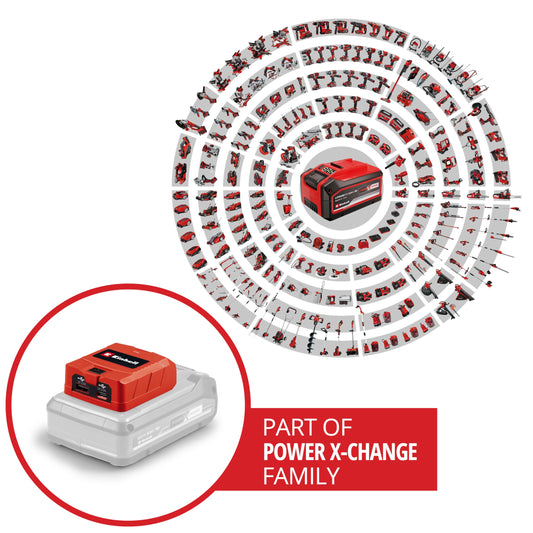 Einhell USB Battery Adapter TC-CP 18 Li USB A/C-Solo Power X-Change (18 V, mobile charging of smartphone, tablet and more, 1x USB-A port, 1x USB-C port, without battery)