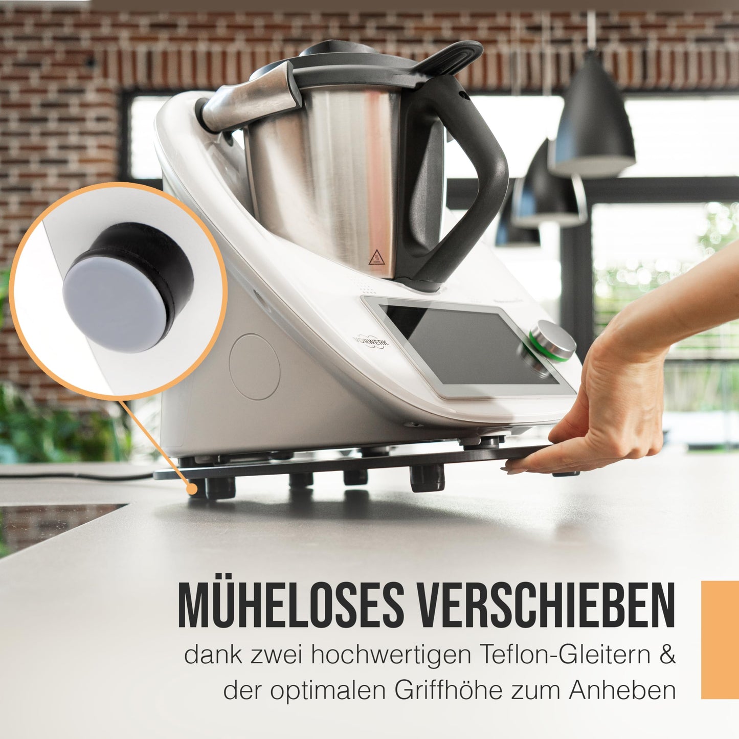 Anthracite - Made in Germany - Fairly produced & packed in a social workshop - High-quality Teflon gliders - effortless sliding & secure footing - Castor board