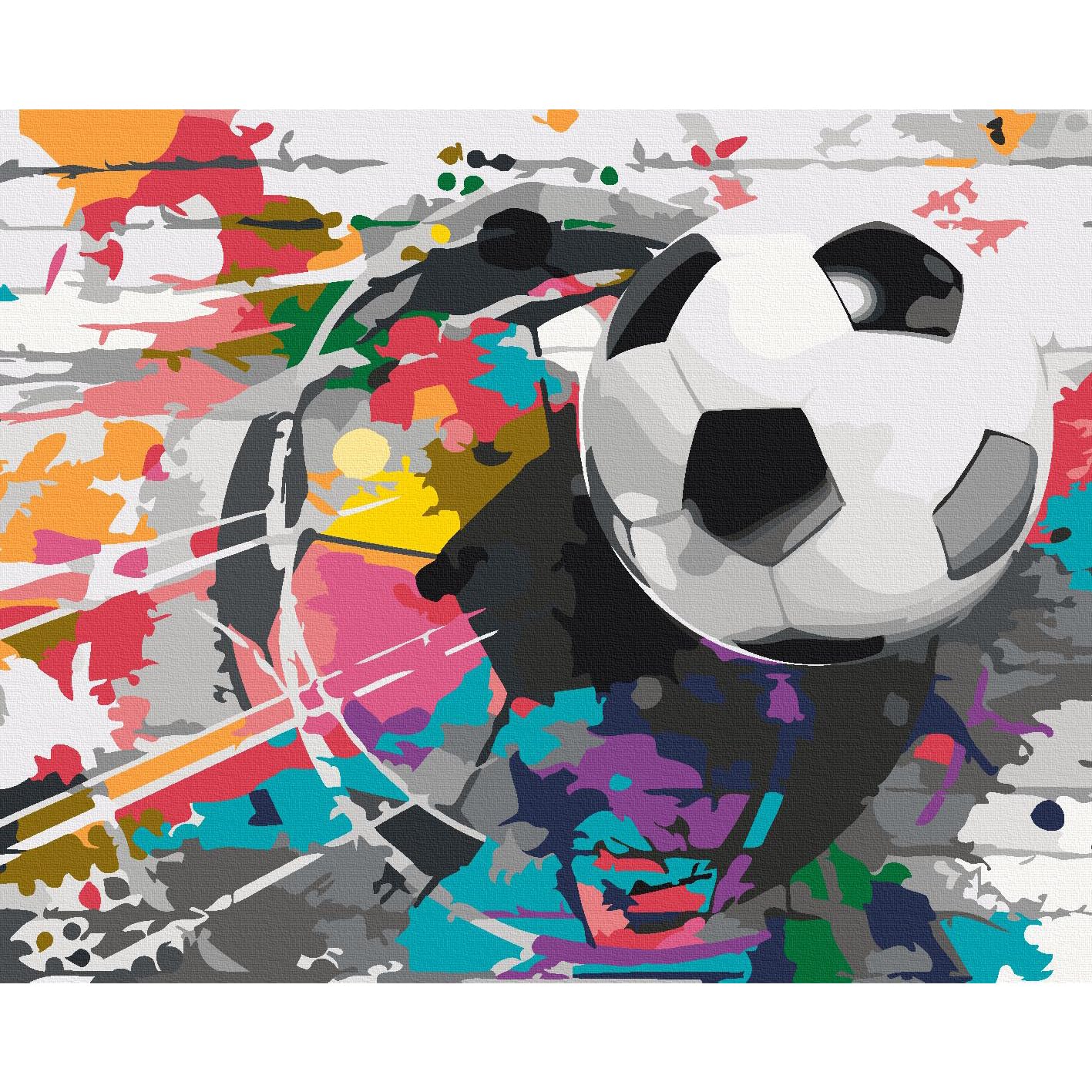 murando - Paint by Numbers Soccer 50x40 cm painting set with wooden frame on canvas for adults children painting hand painted kit DIY gift decoration n-A-0558-d-a