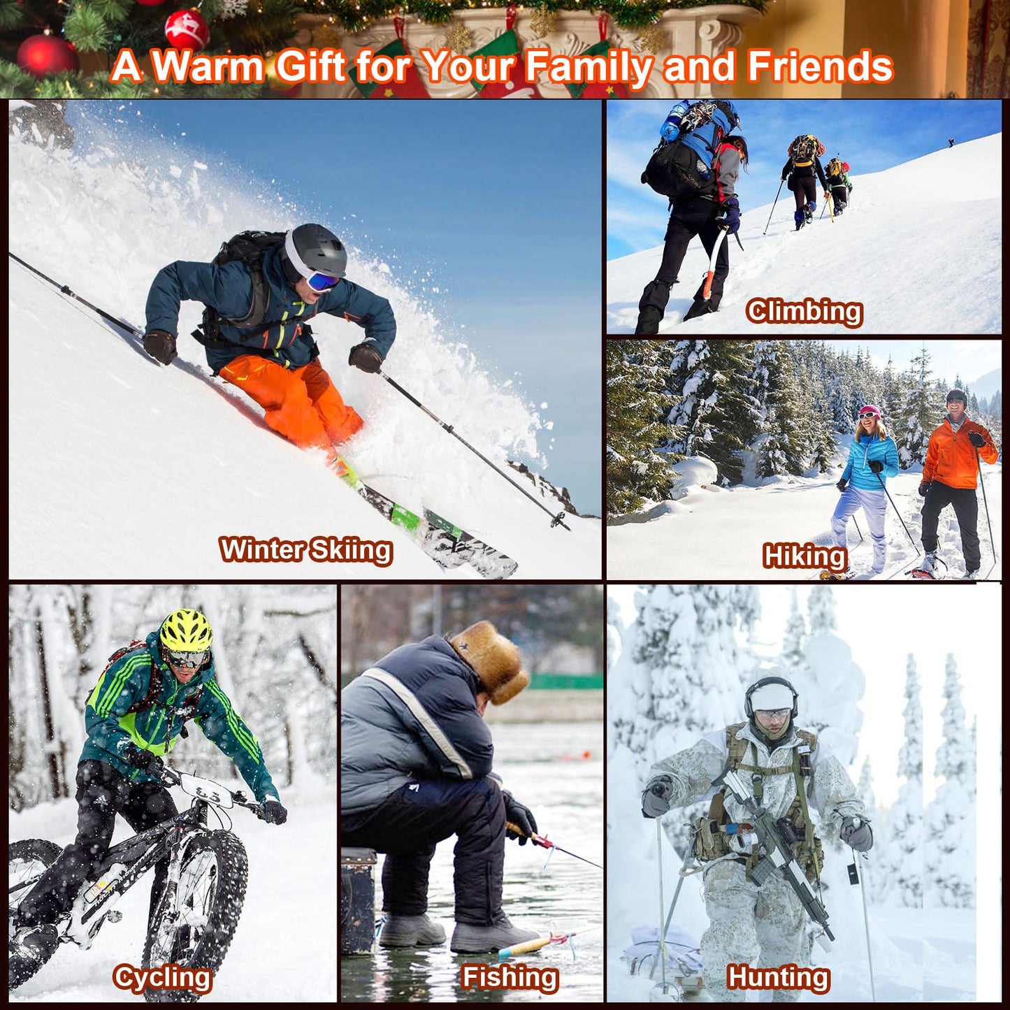 Moteoza Heated Gloves for Men Women with Rechargeable Battery 4000mAh, Waterproof Electric Heated Ski Gloves Motorcycle Gloves