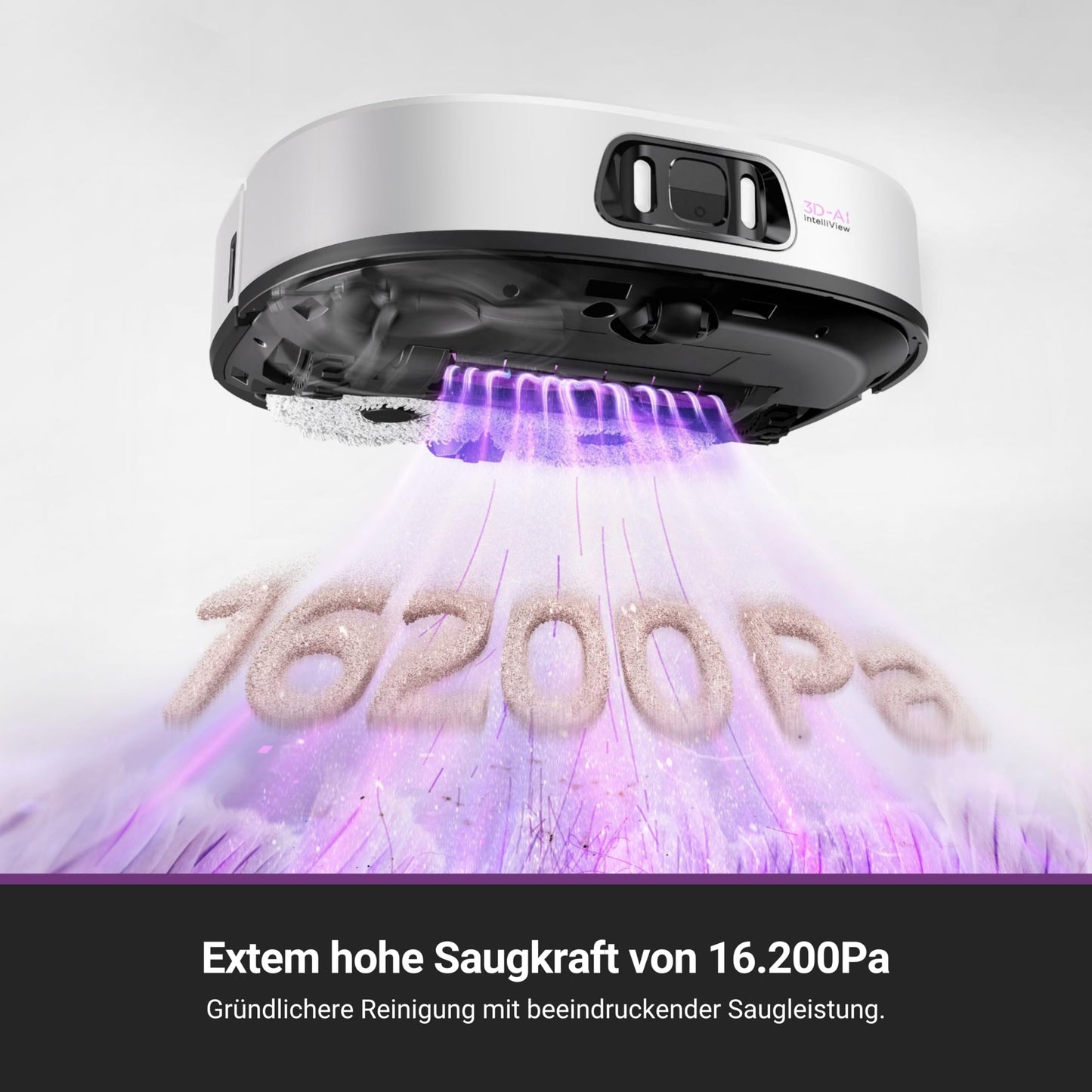 EUREKA J15 Pro Ultra Vacuum & Mop Robot + All-in-One Station (Self-cleaning, 16200Pa, LDS Navigation, Obstacle Detection, Anti-hair Tangling, Ideal for Pet Hair, App & Voice Control)