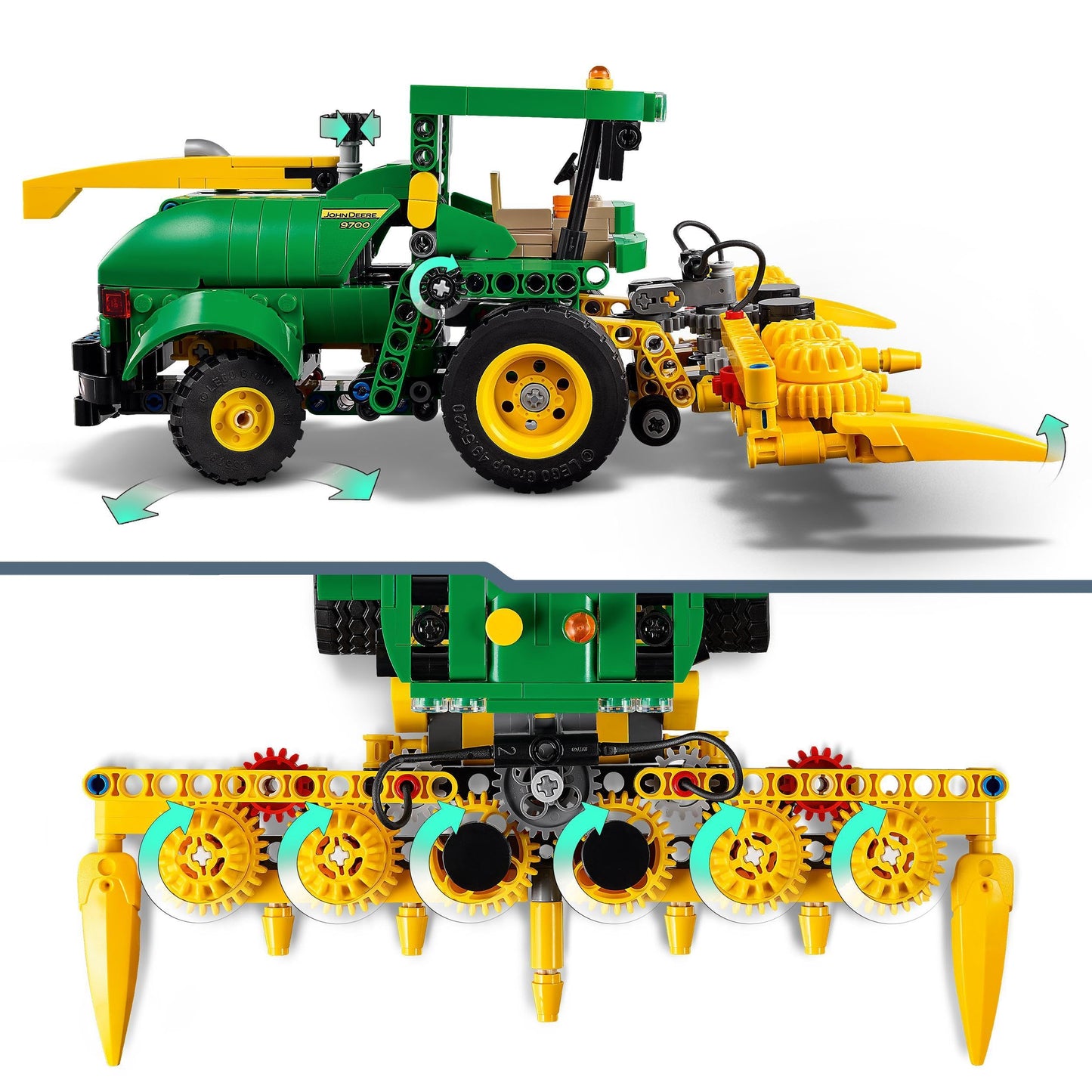 LEGO Technic John Deere 9700 Forage Harvester, buildable harvester toy & Technic Offroad Buggy, car toy for kids.