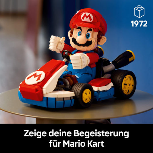 LEGO Super Mario: Mario Kart: Mario & Standard Kart - Nintendo figurine and buildable car for gaming fans - Collectible for adult gamers and video game fans 72037