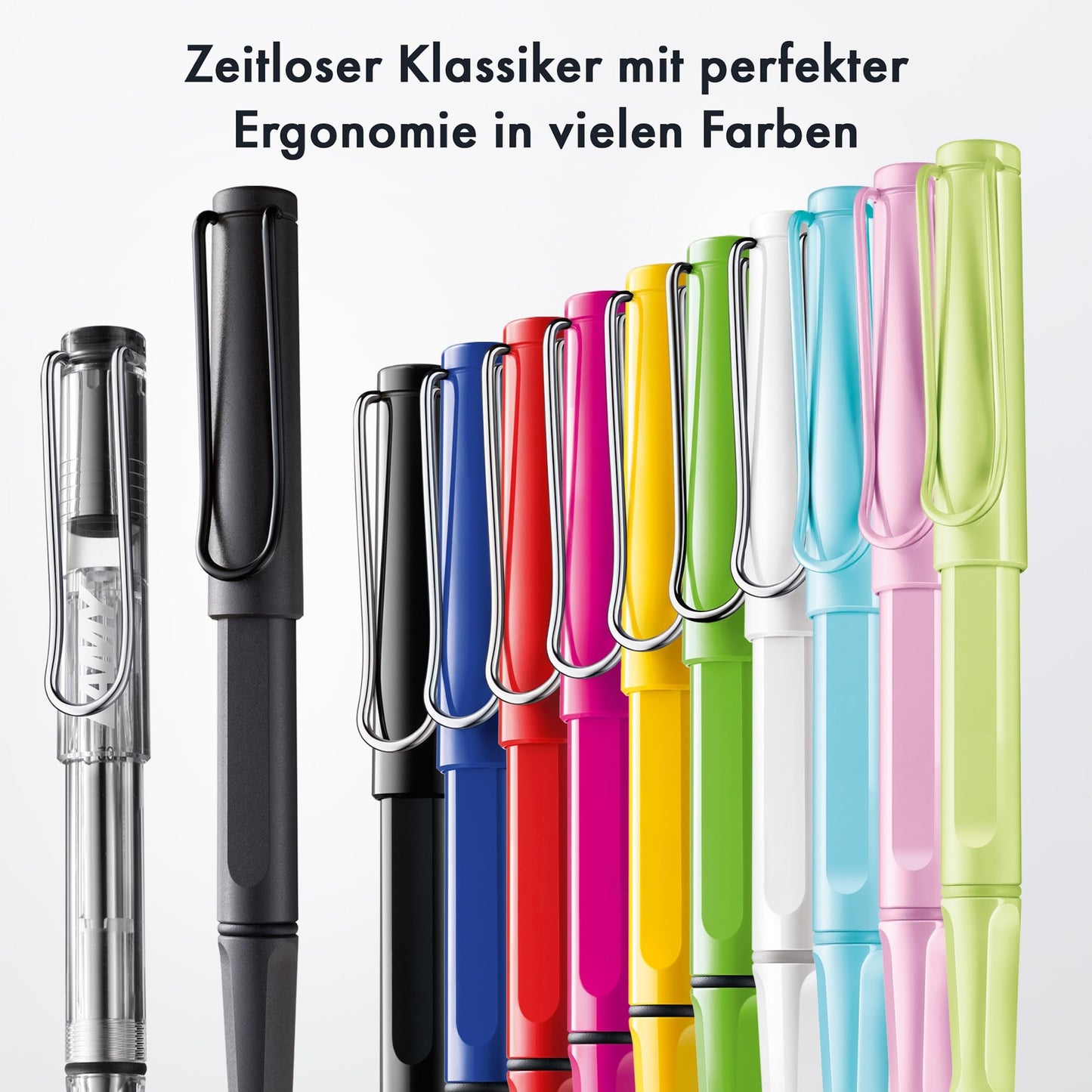 Lamy Safari Red Rollerball - timeless classic pen with ergonomic grip & medium nib - made of durable ASA plastic - comes with black rollerball refill M 63