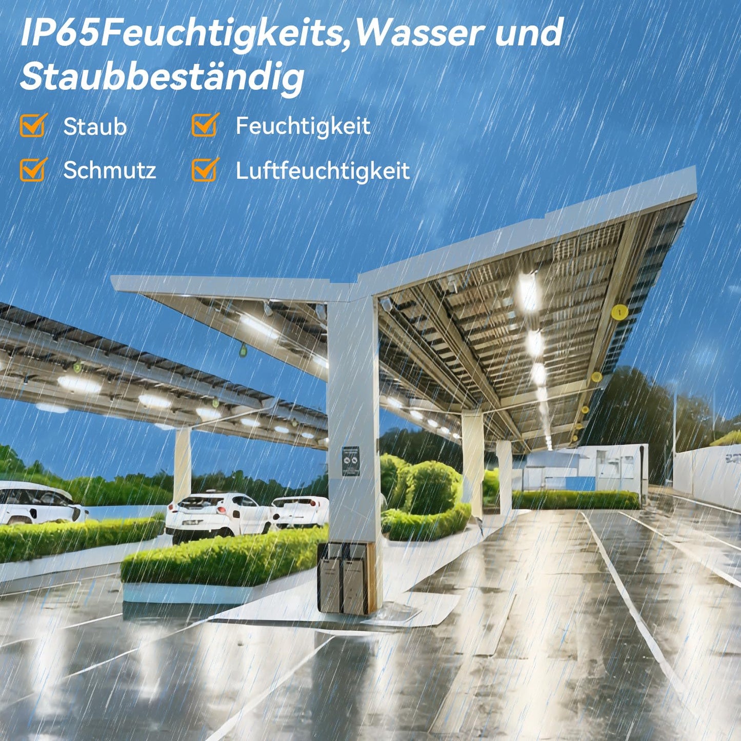 JESLED - 6 pack LED damp proof luminaire 120cm IP65-30W 5200 Lumen - 4000K neutral white - Linkable - Basement light, wet room light - Damp proof batten light