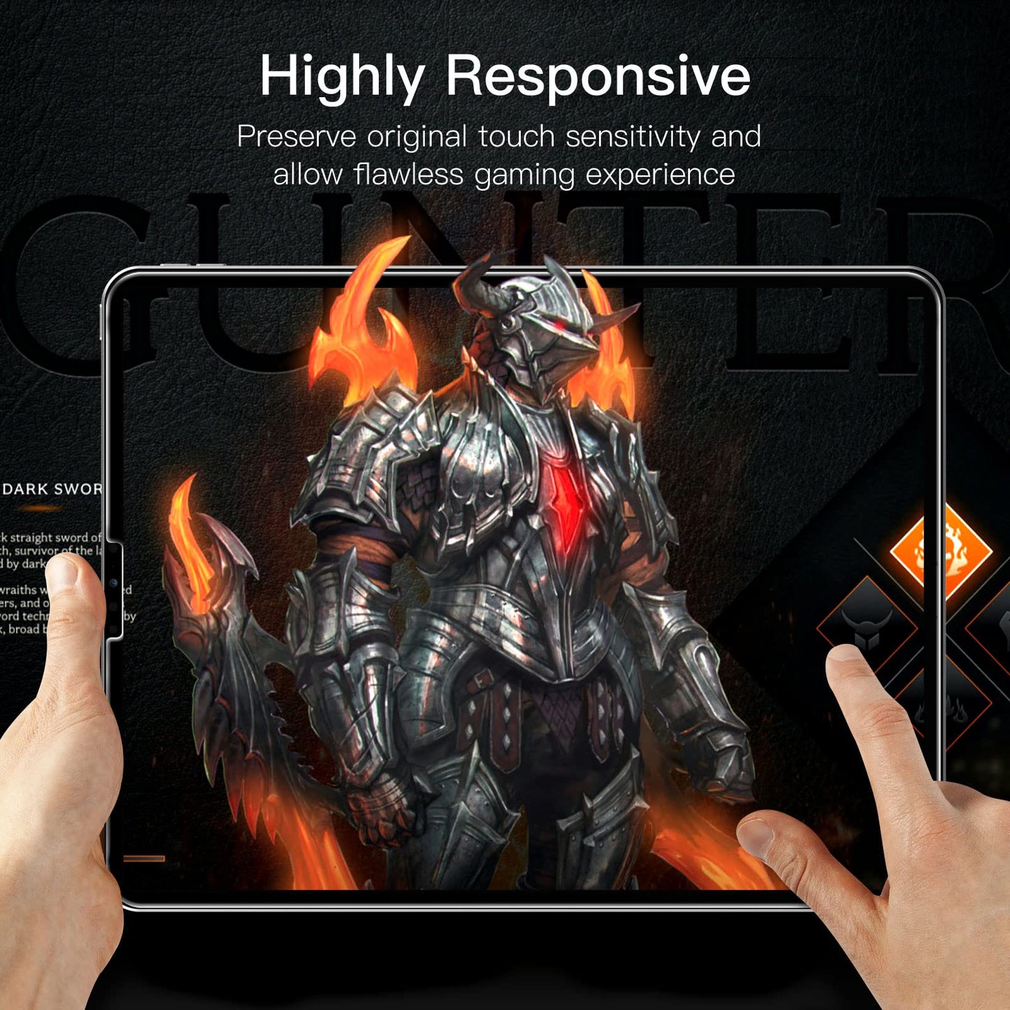 JETech privacy screen for iPad Pro 12.9 inch (6th/5th/4th/3rd generation, 2022/2021/2020/2018), tempered glass screen protector anti-spy protective film, 1 piece.