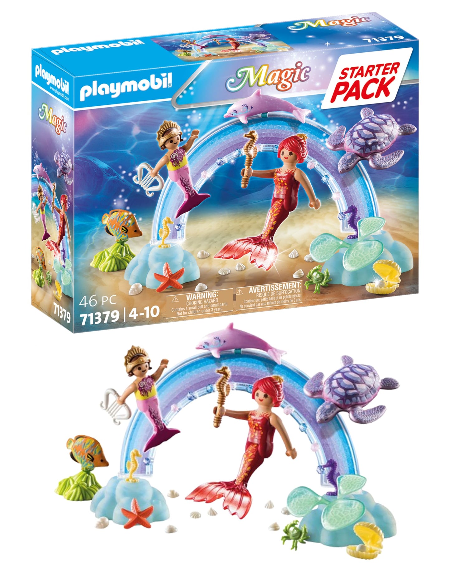 PLAYMOBIL Magic 71379 Starter Pack Mermaids, for kids 4 and up.