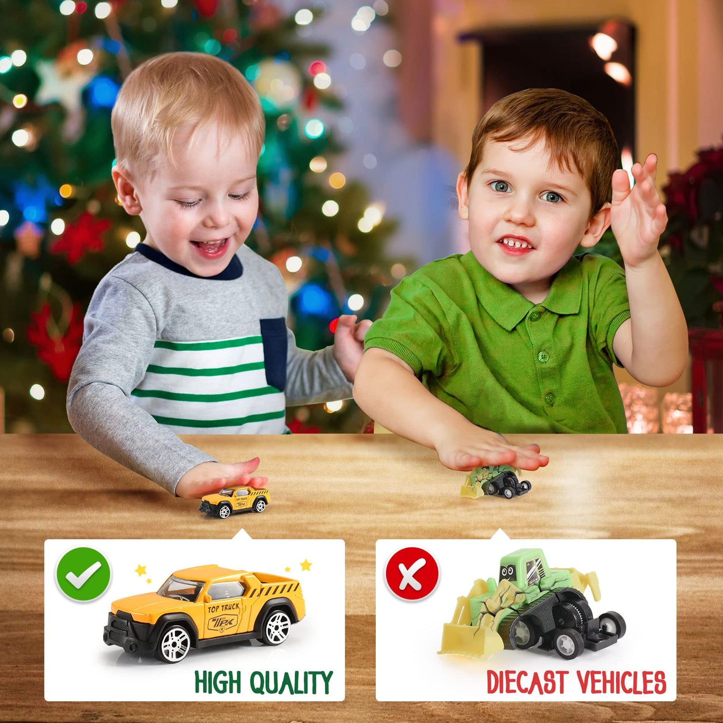 Adeokay Advent Calendar 2025 Kids, Toys for 3 4 5 6 Year Old Boy Christmas Countdown Calendar Gift Boy 3-6 Years Construction Toys for 3-6 Year Olds advent calendar for kids