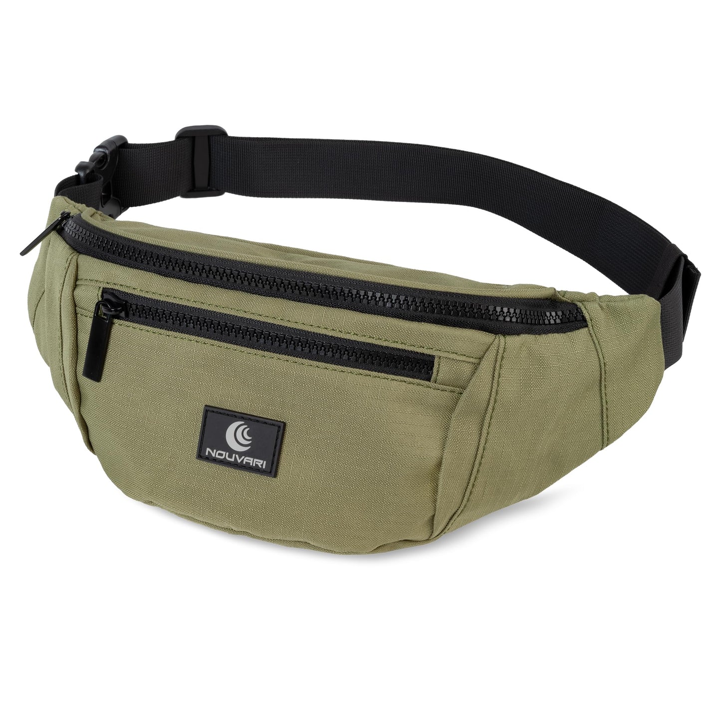 Fanny pack for women and men Black Waist bag for festival, camping & sports Unisex Water-resistant hip bag for travel, outdoor & hiking (Olive)