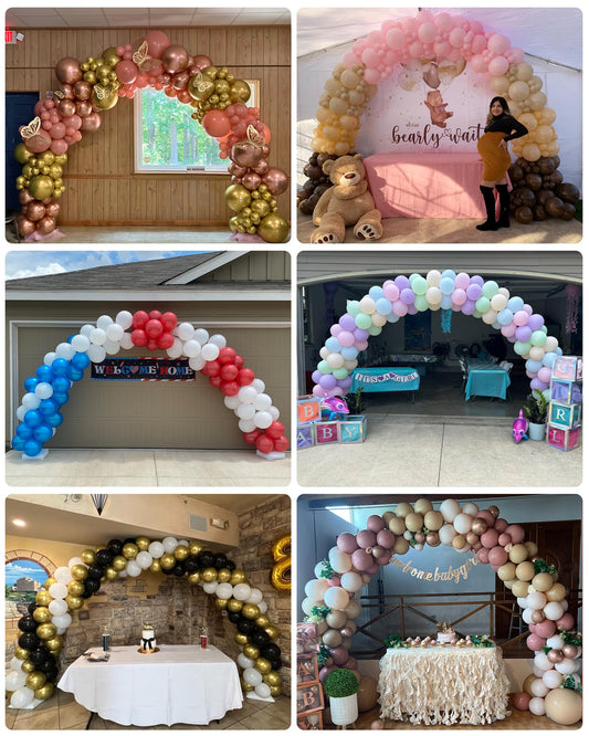 YALLOVE Reusable Balloon Arch, 2.2x3m, Semi-Circular Balloon Arch Kit, Adjustable, for Wedding, Graduation, and Birthday