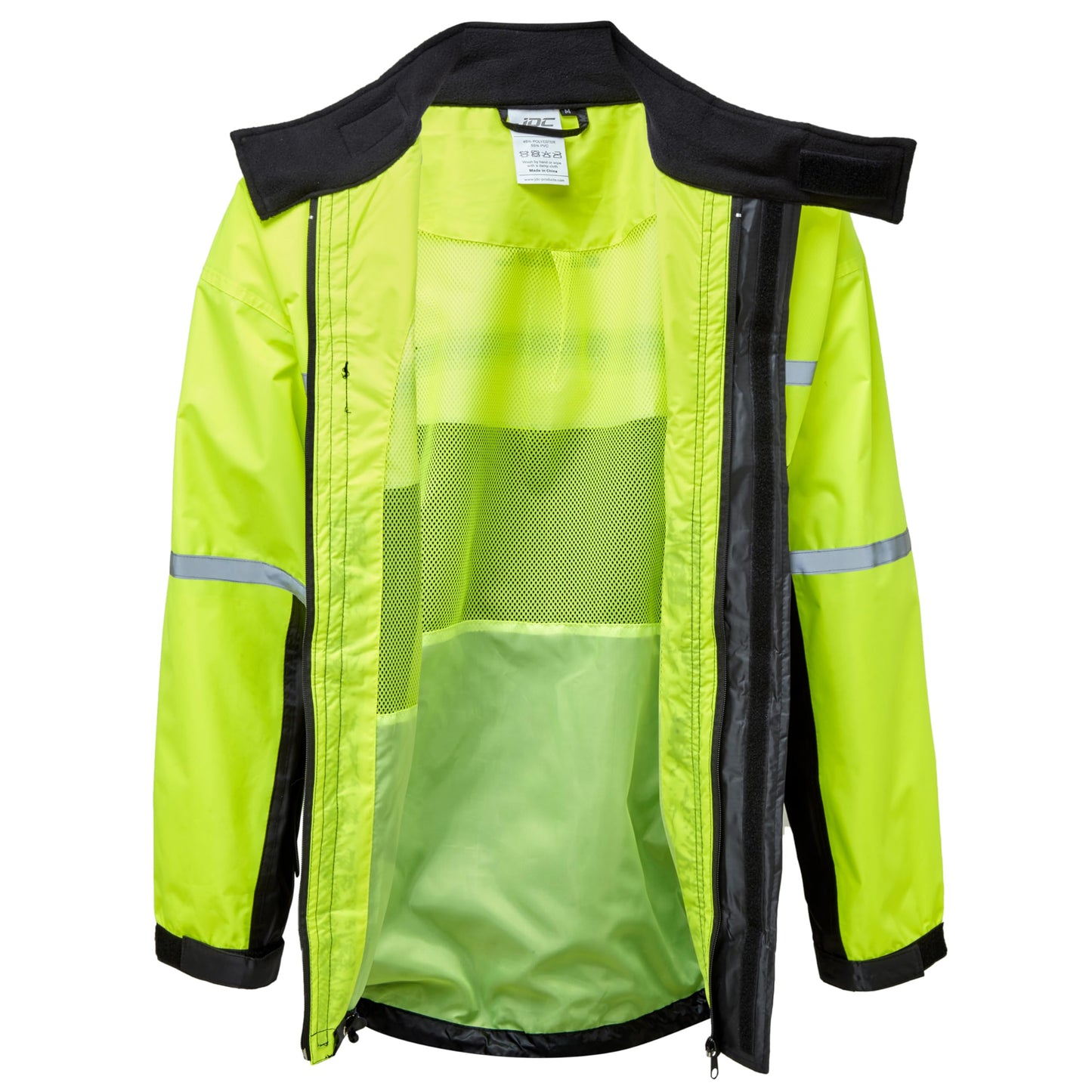 JDC waterproof motorcycle rain jacket High Visibility - Shield - Yellow/Black - XXL