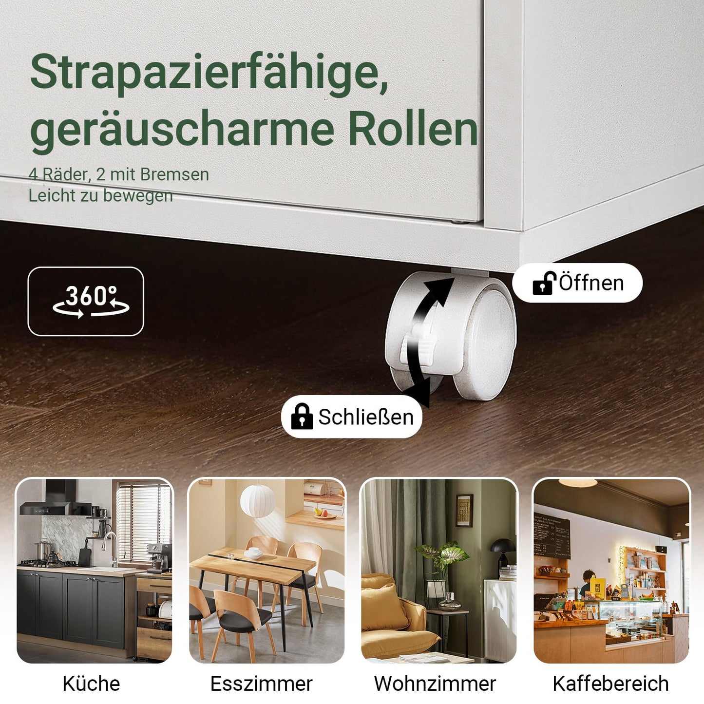 SoBuy Kitchen Trolley with Worktop, Mobile Serving Trolley with Drawer, Microwave Cabinet on Wheels, White Kitchen Cabinet Trolley for Small Kitchens, Office, or Dining Room. 92x59x40cm FRG241-W.