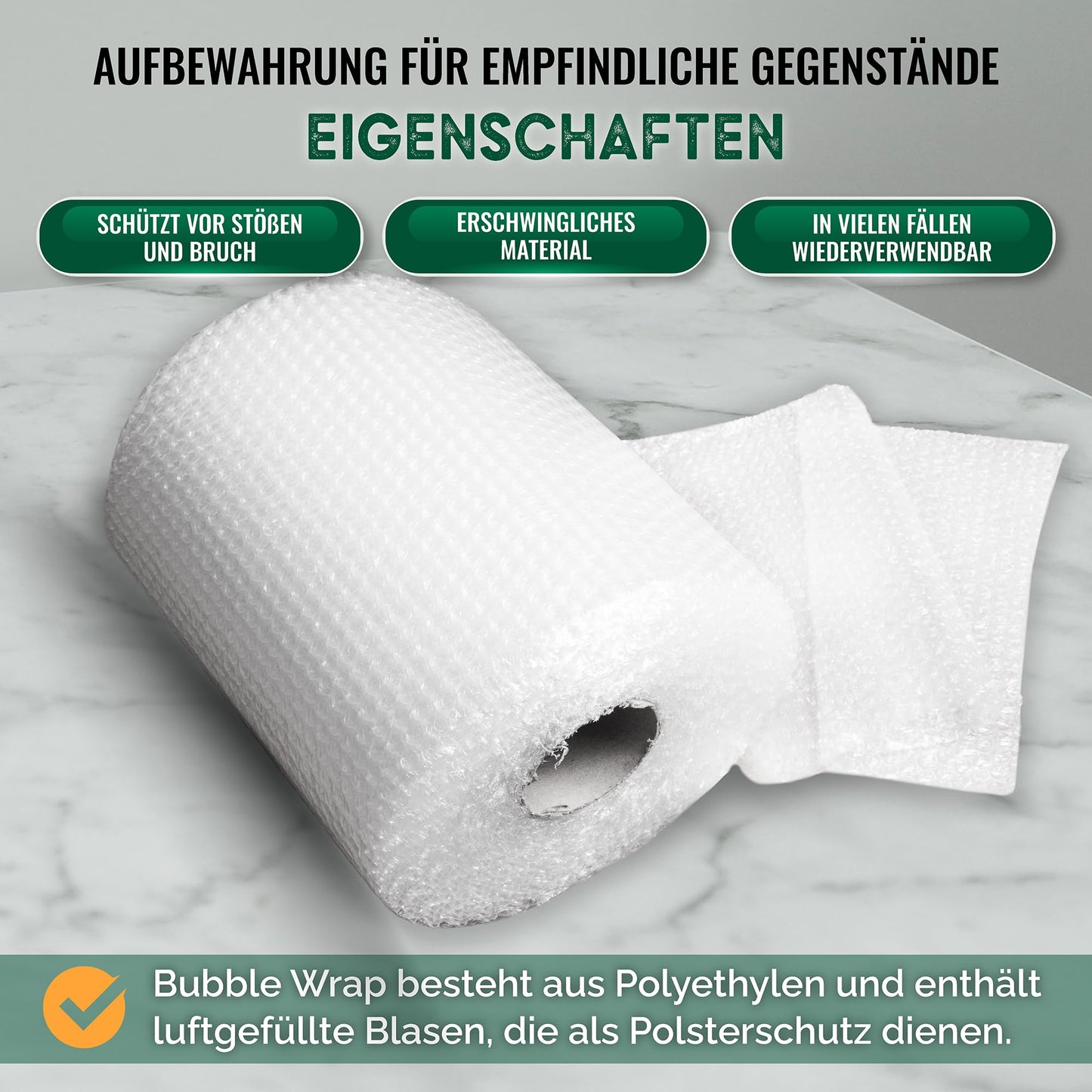 4 rolls of bubble wrap 30cm wide and 100m long KINGPACK-24 - perfect for moving or shipping delicate items