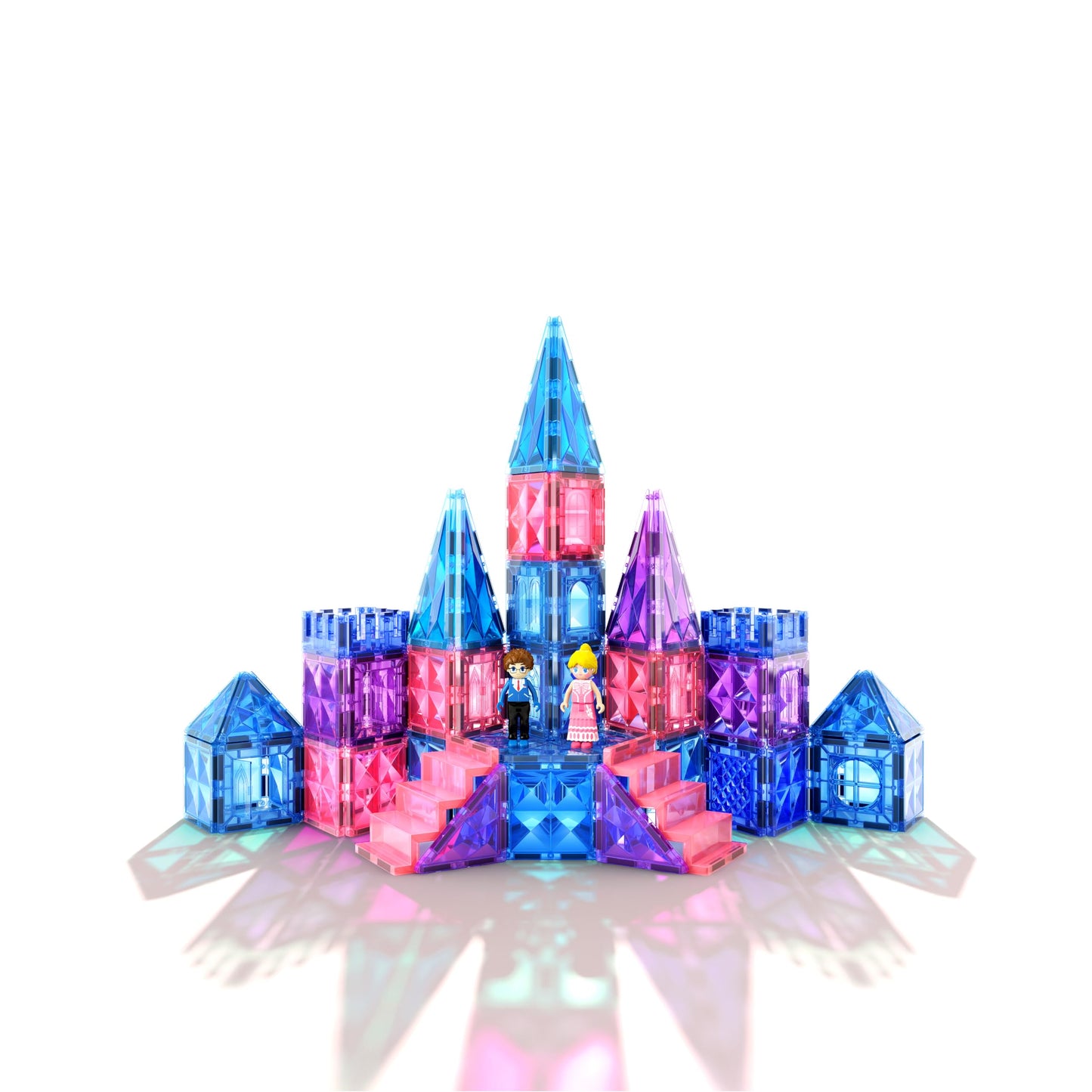 Magnetic building blocks 58 pieces magnet blocks magnetic toys kids toy magnet stones boys and girls STEM sensory toy for ages 3, 4, 5, 6, 7, 8+ years birthday