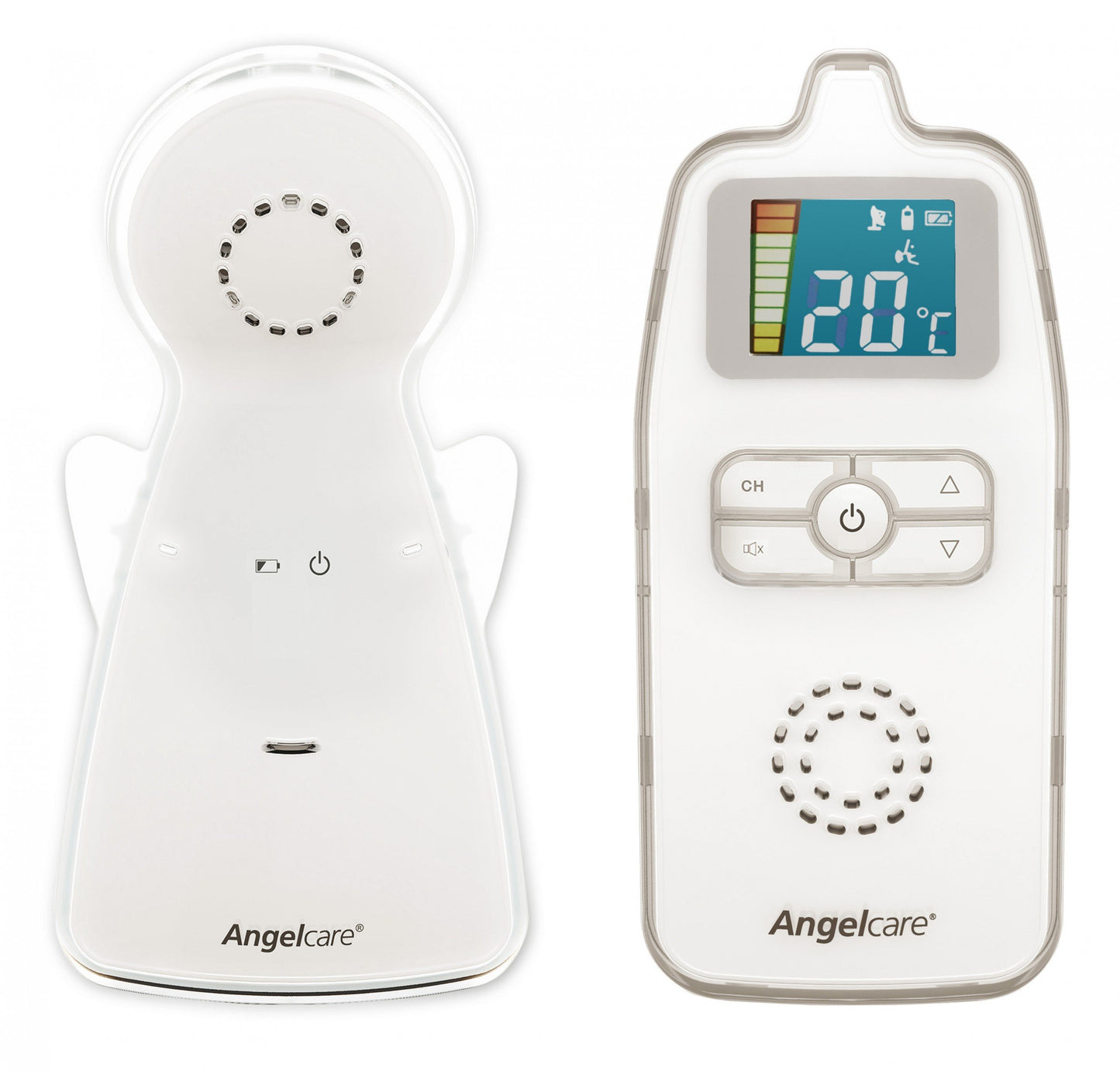 Angelcare Baby Monitor AC423-D, ÖKO-Test winner, low radiation, up to 250m range, night light, room temperature display.
