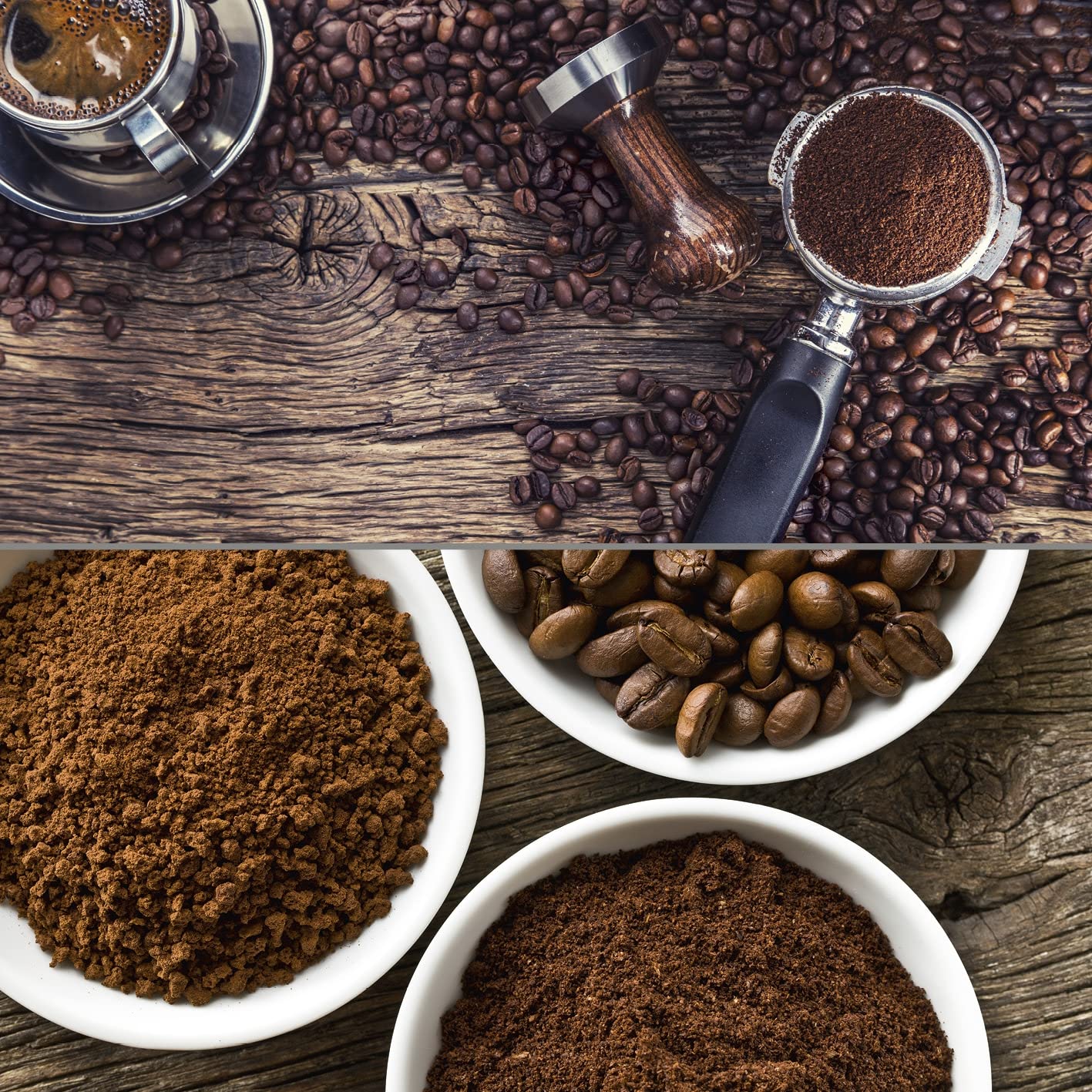 BEEM GRIND-PERFECT Electric Coffee Grinder - 250 g | 35 grind settings, conical burr grinder, adjustable dose with dial (2-12 cups) | Grind directly into portafilter with Ø 52-58 mm