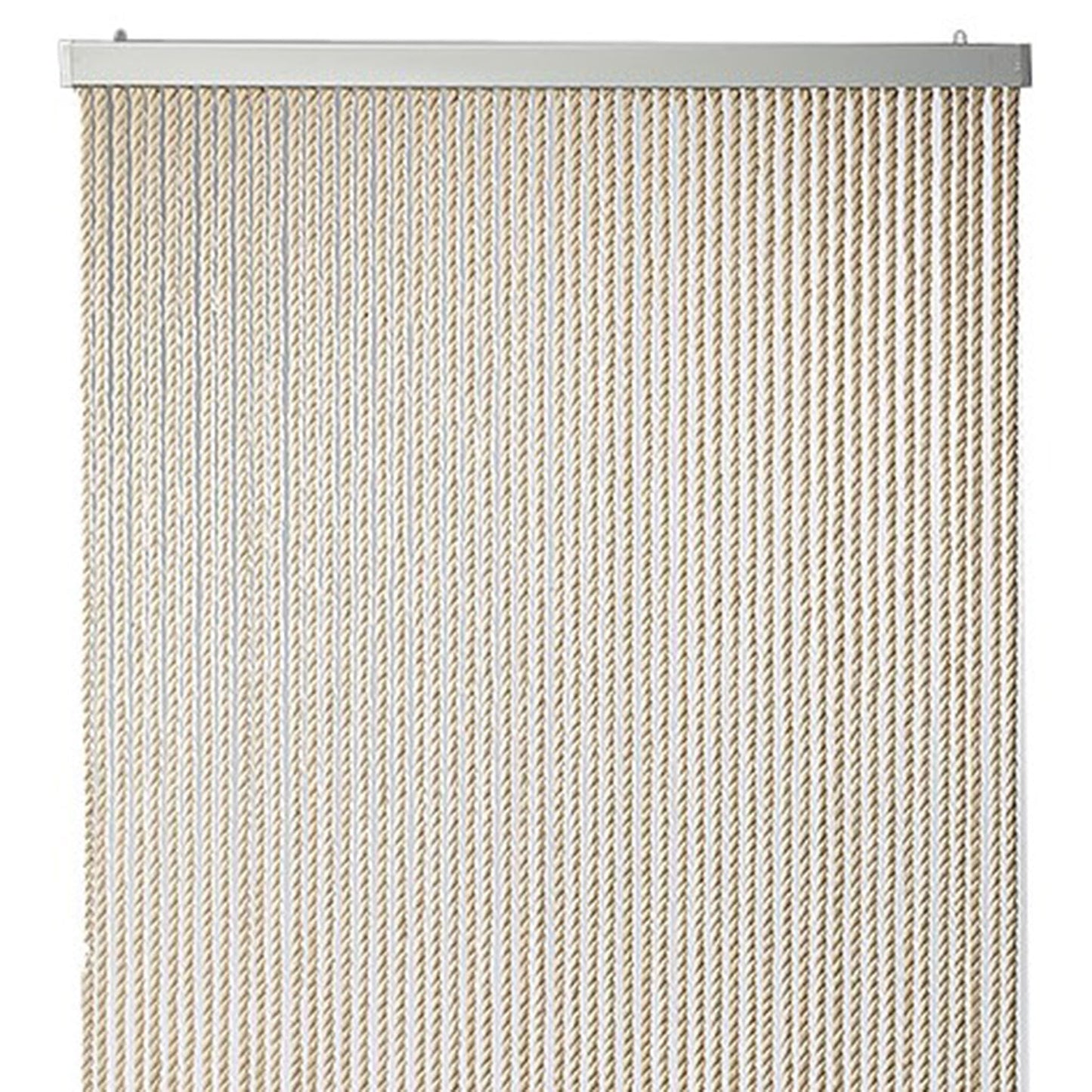 Kobolo rope curtain MARITIME | 90x185 cm | 54 strands | beige | decorative, handmade door curtain | maritime string curtain as a fly screen & privacy for balcony, terrace & windows