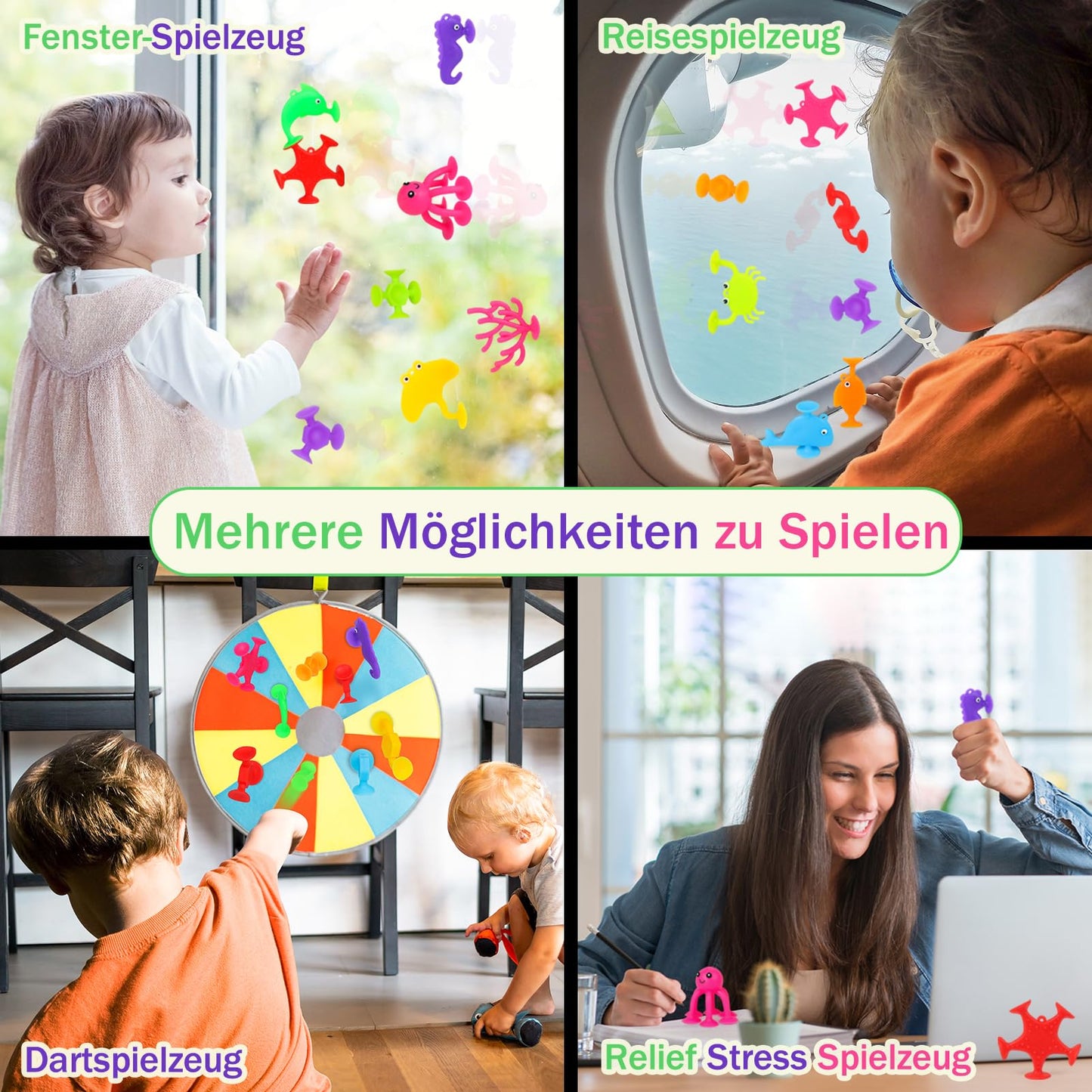 Suction cup toy, 50 pieces sensory silicone building blocks suction toy, bath toy for babies from 3 years with dinosaur egg storage, children stress relief gift for 4 5 6 year old boys and girls.